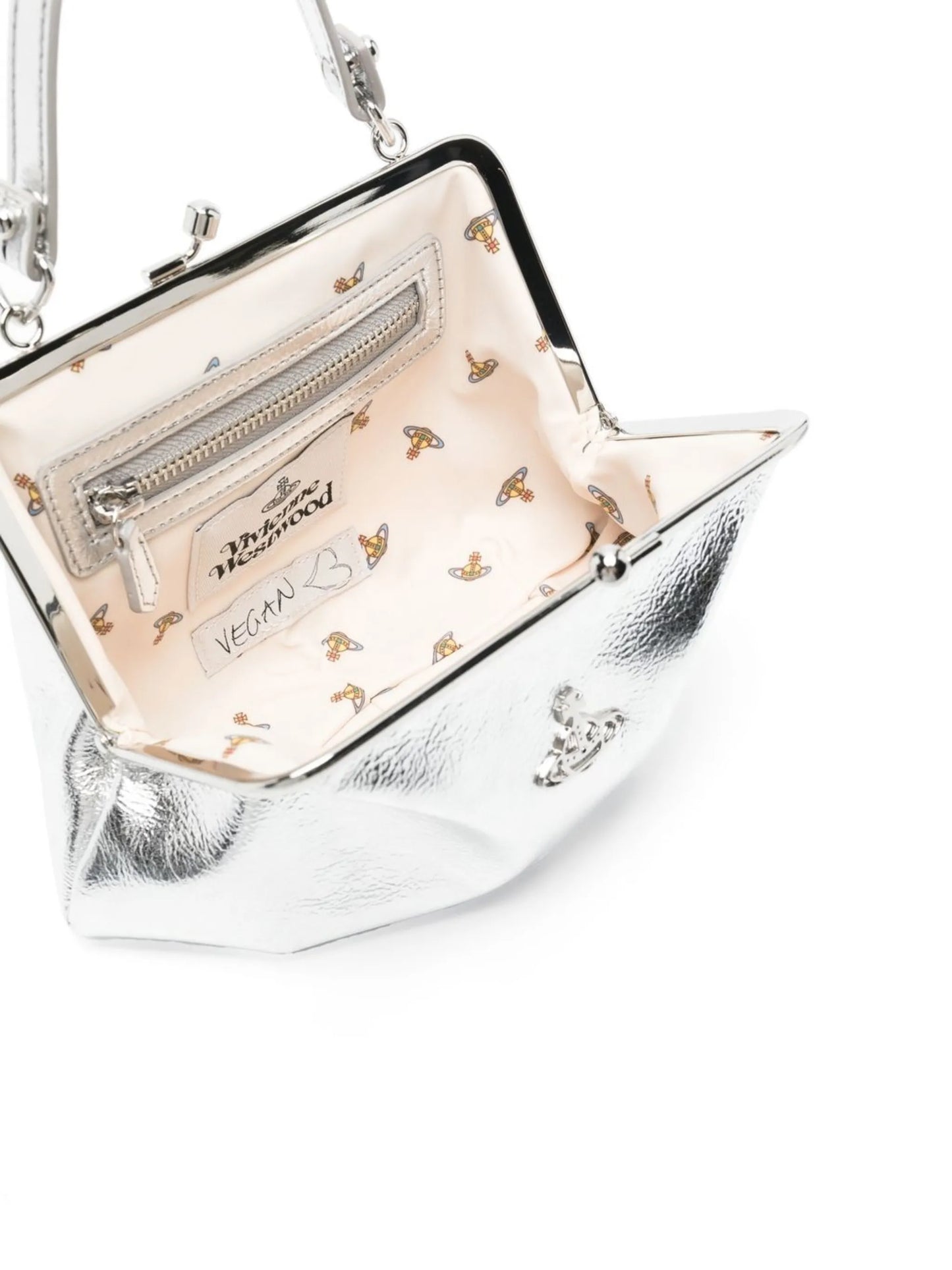 Granny Frame metallic mini bag