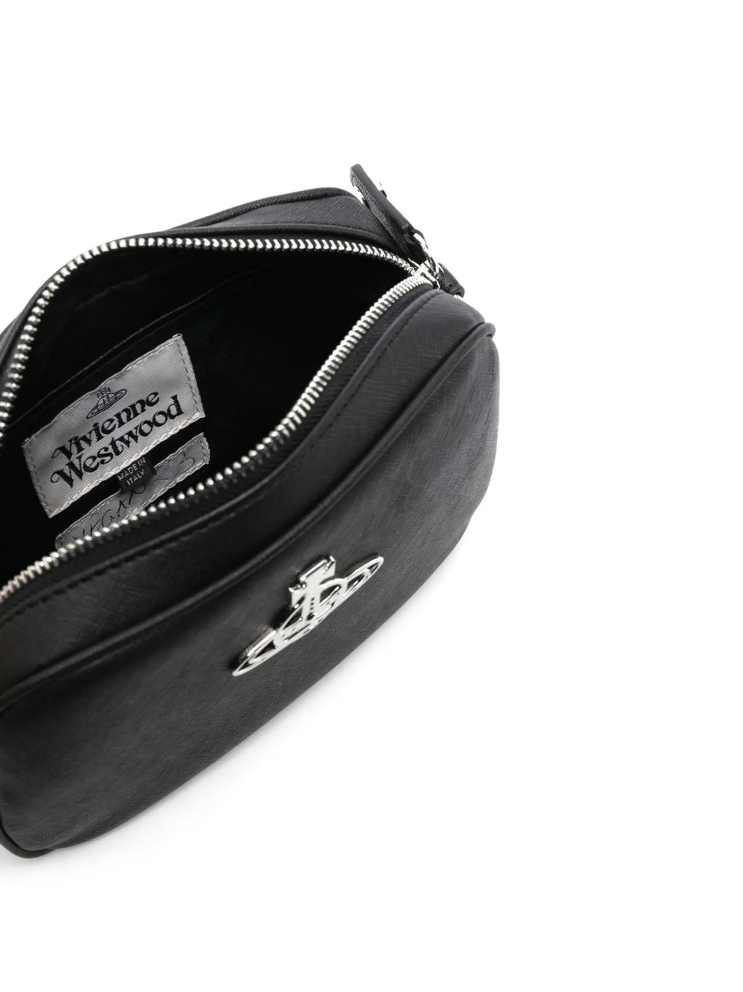 Orb-plaque crossbody bag