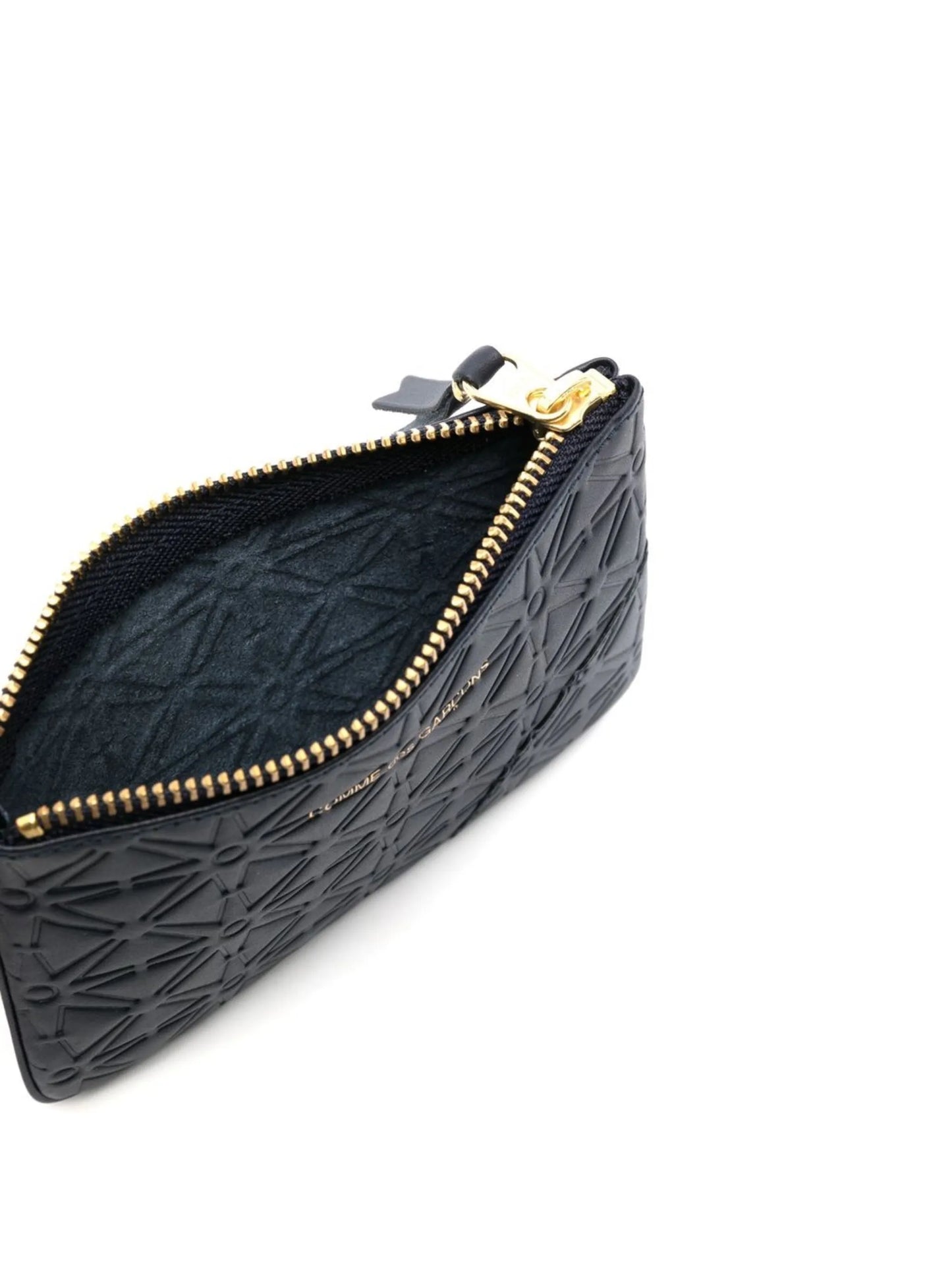 classic embossed-logo zipped wallet