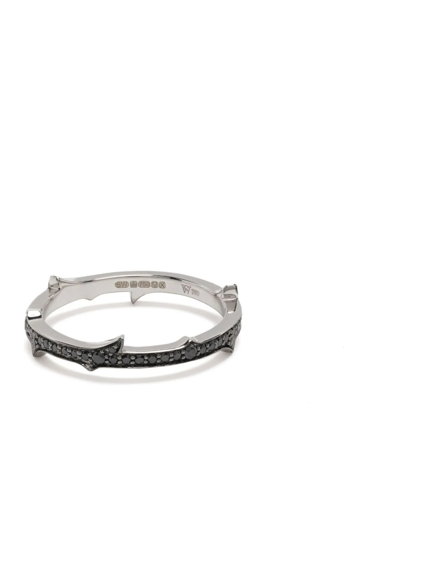 18kt white gold Thorn Stem diamond ring