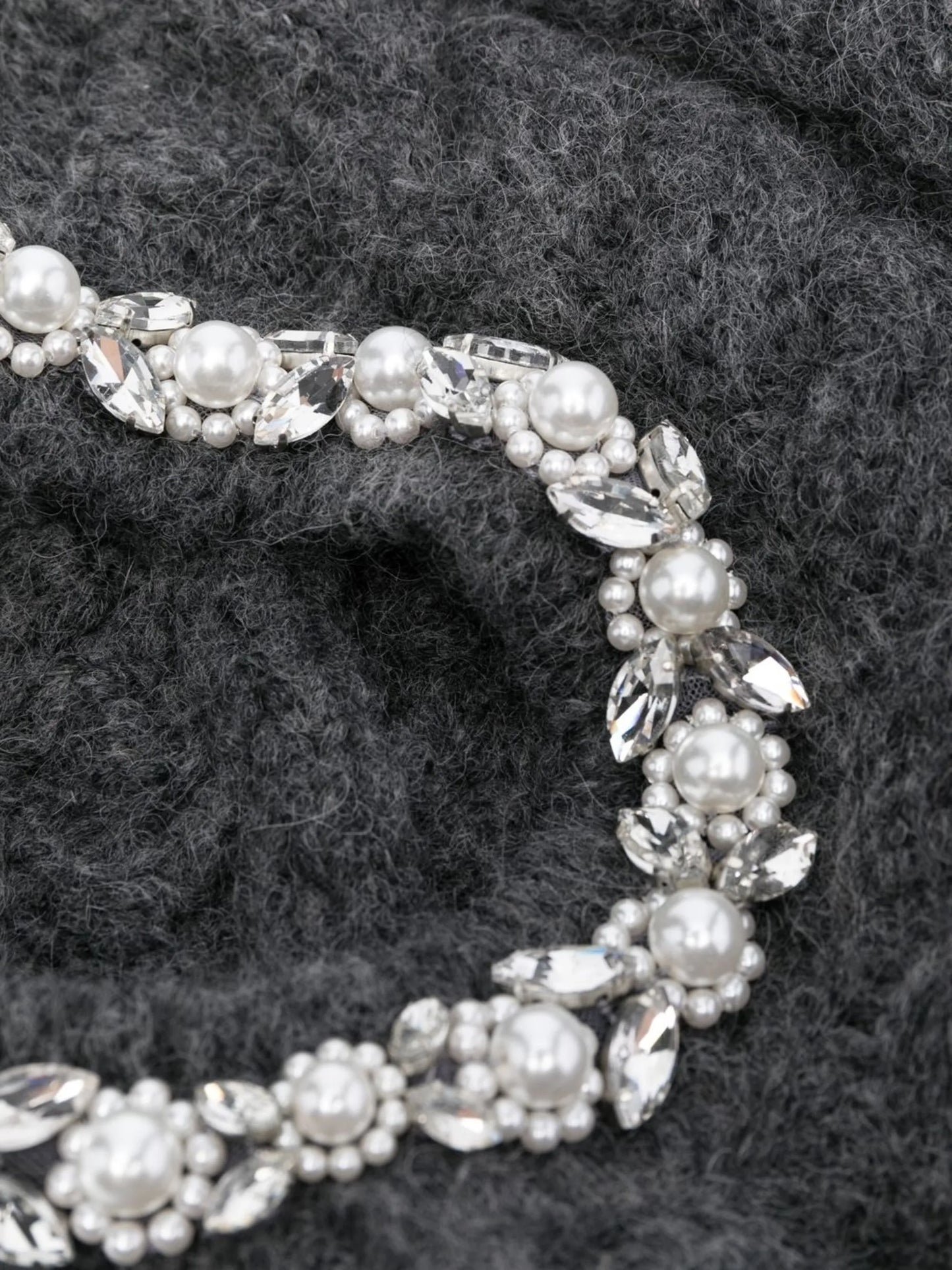 faux-pearl embellished balaclava