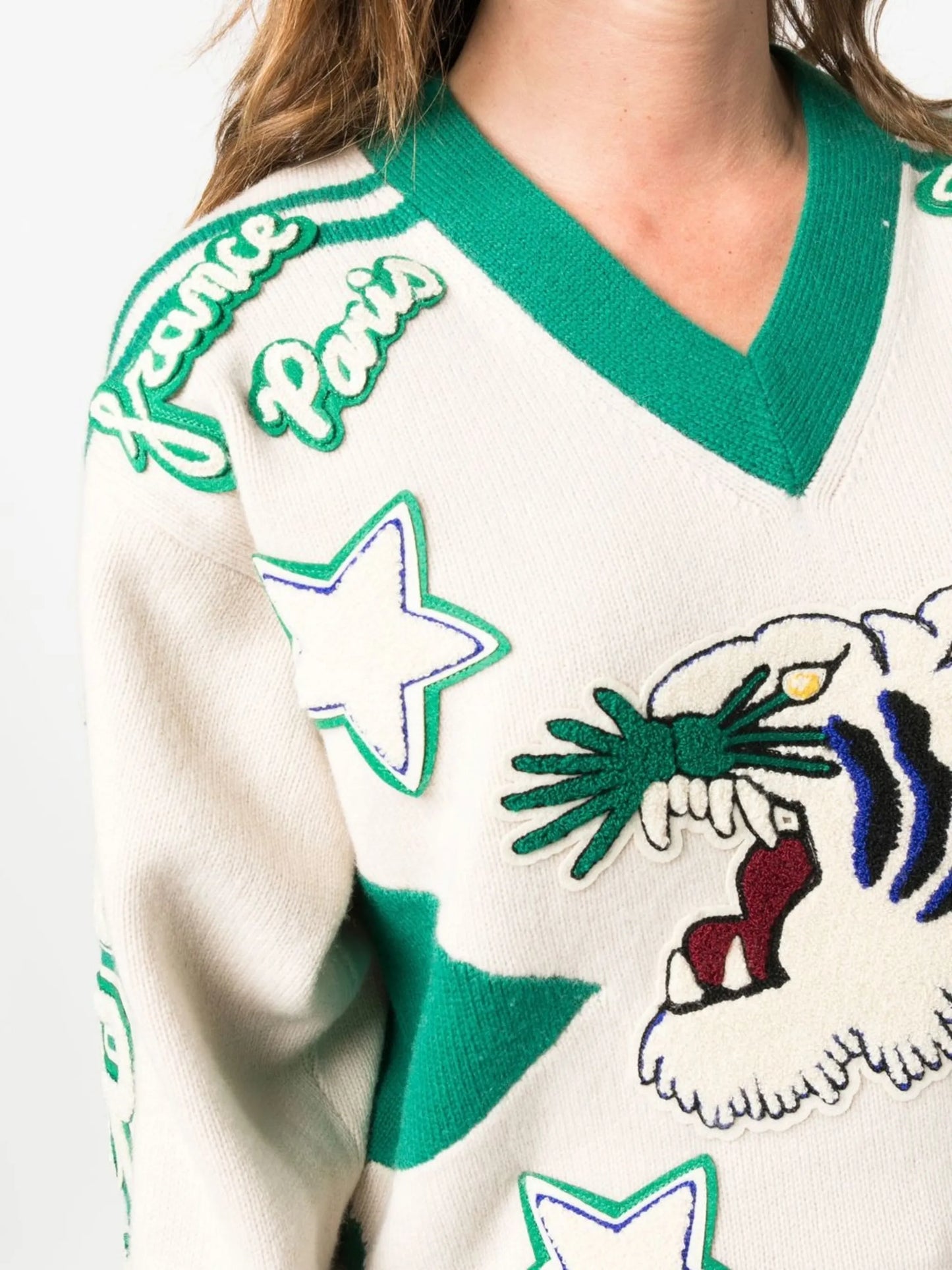 patterned intarsia jumper