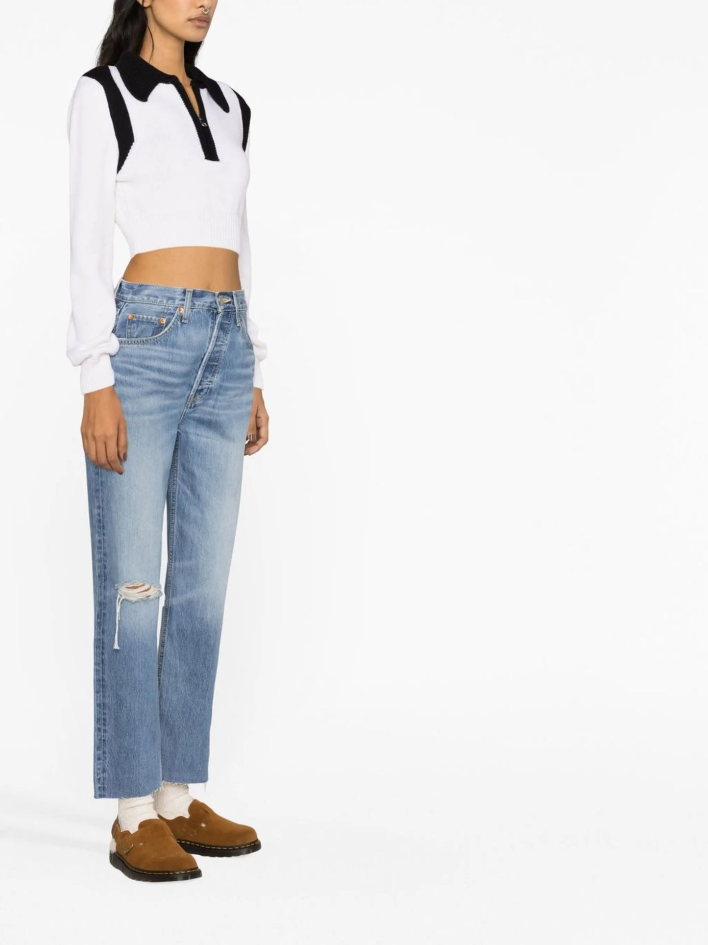 Ultra High Rise stove pipe jeans