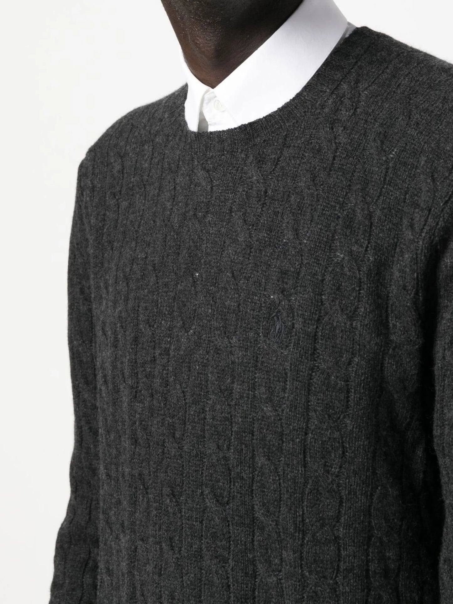 wool-cashmere cable knit jumper