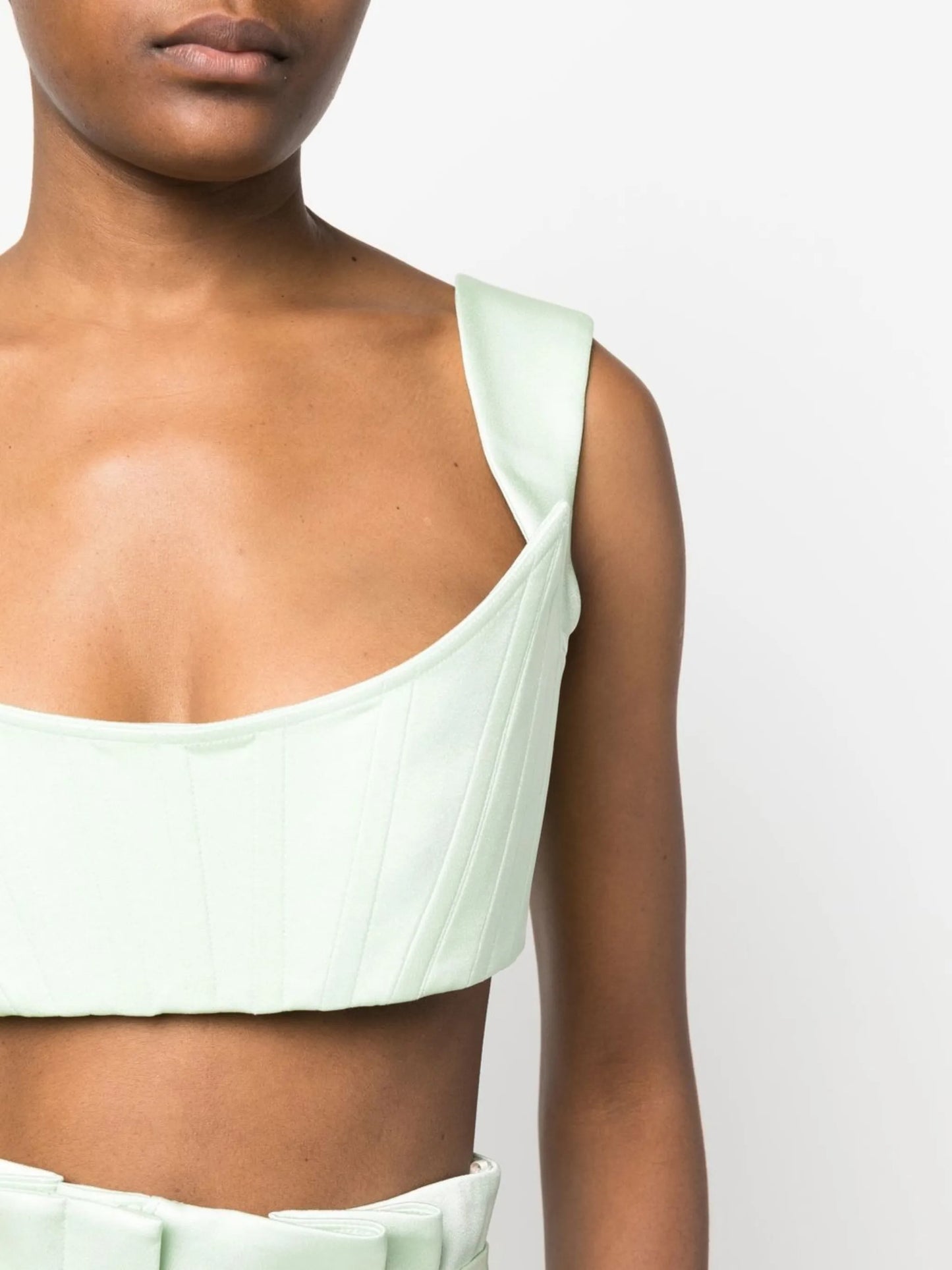wide-strap structured cropped top