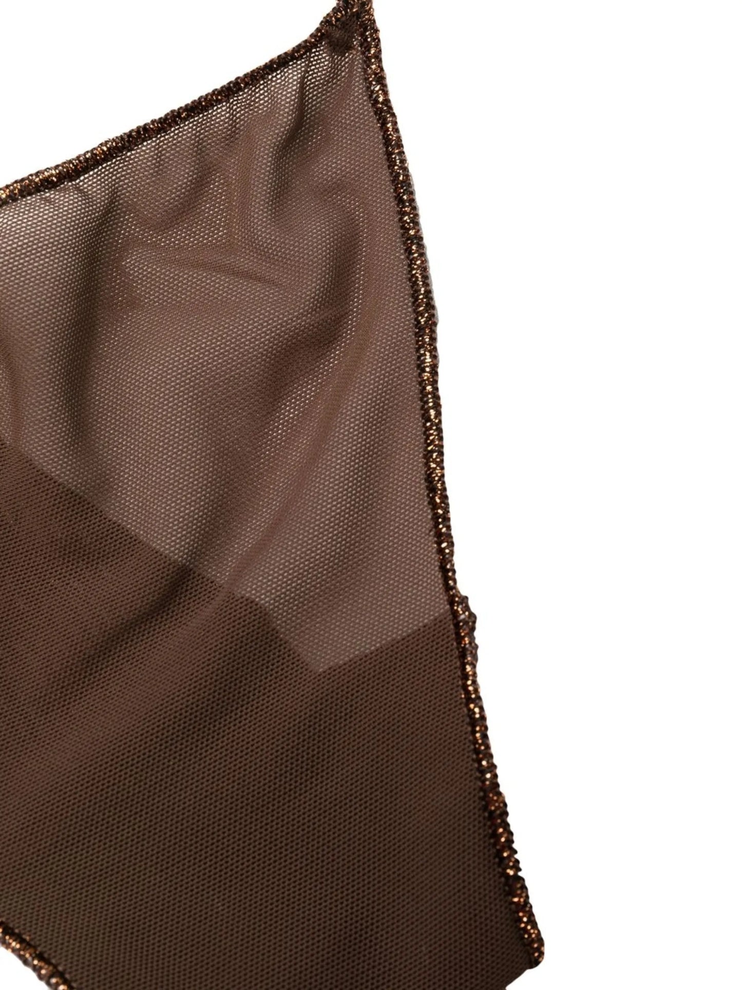 metallic-detail mesh slip thong
