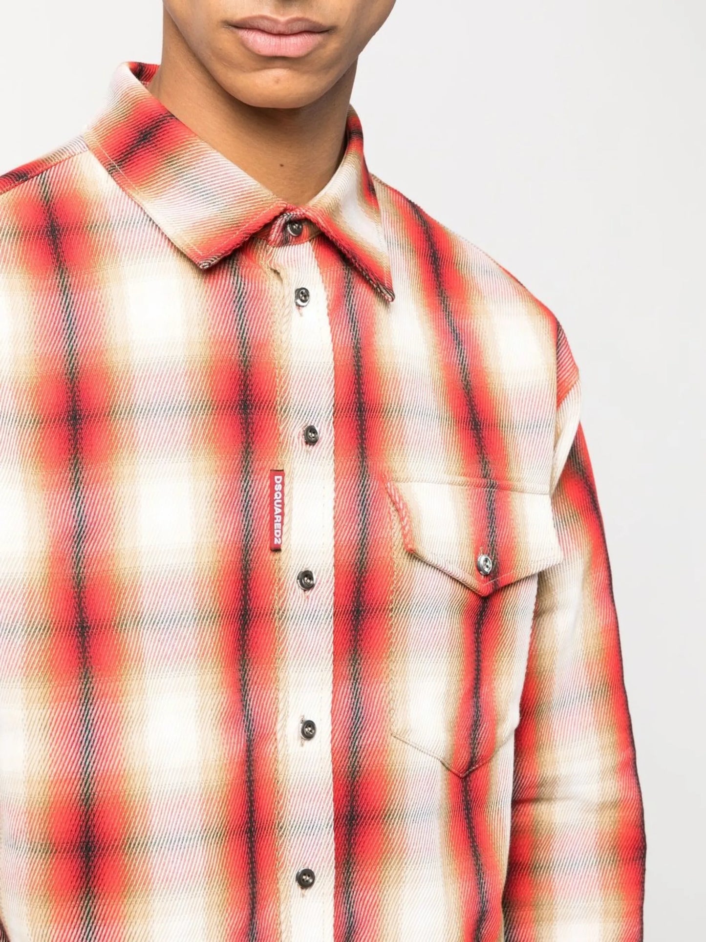 checked long-sleeve shirt