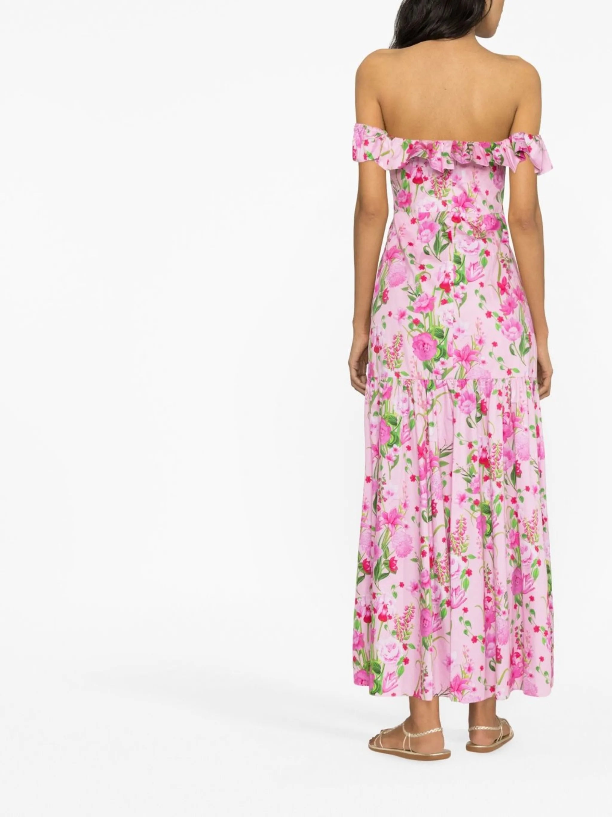 Farrah off-shoulder floral-print dress
