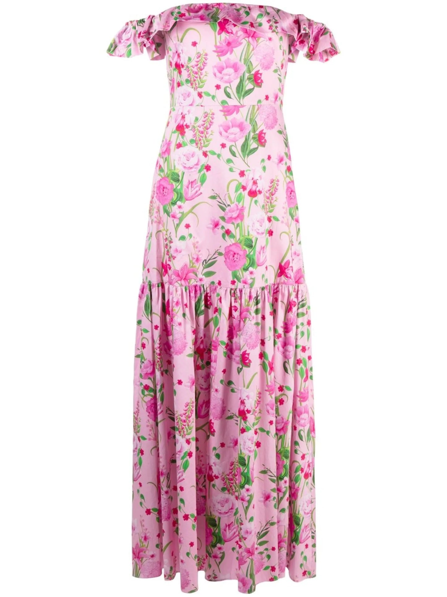 Farrah off-shoulder floral-print dress
