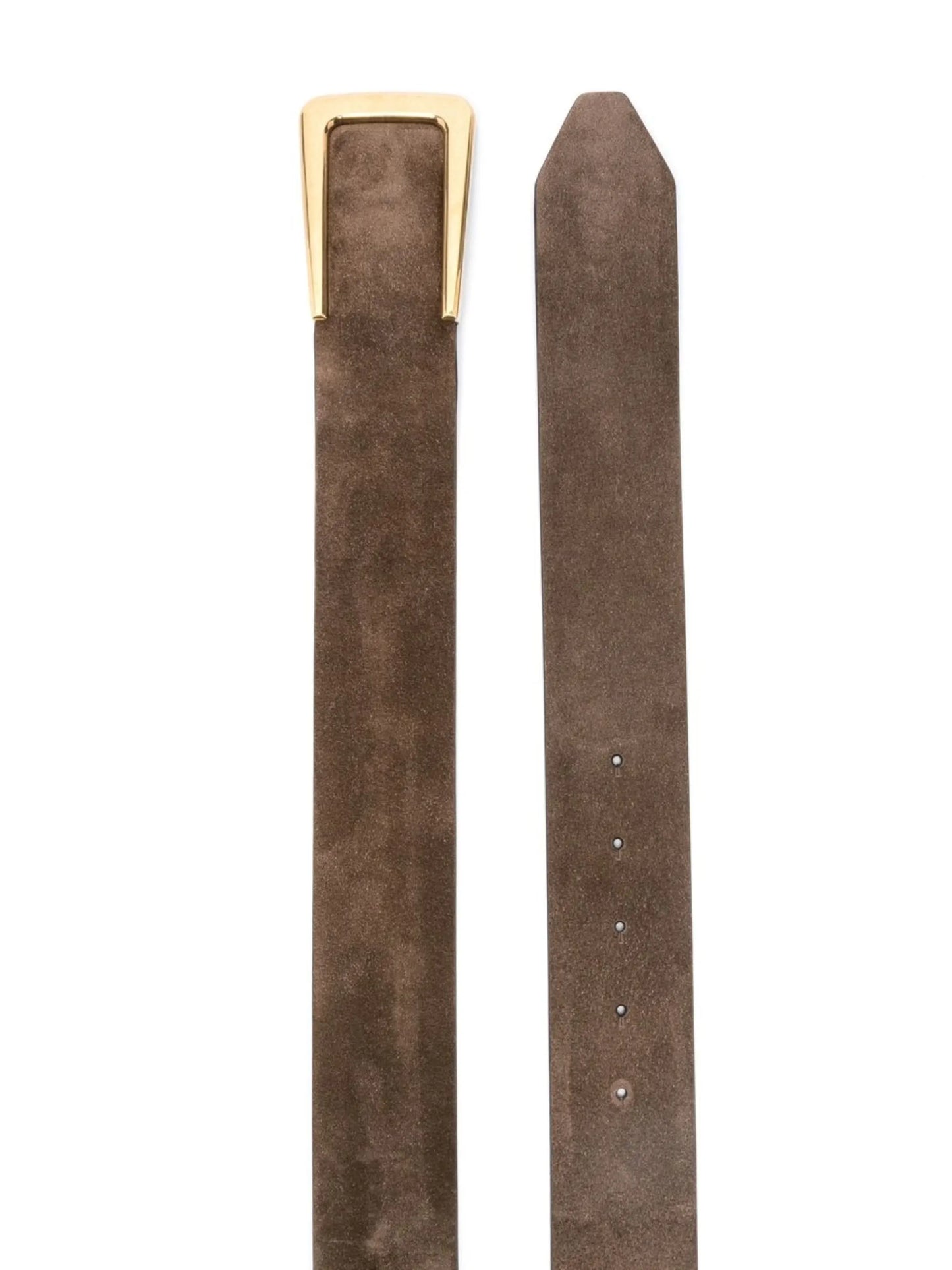 clip-on buckle suede belt