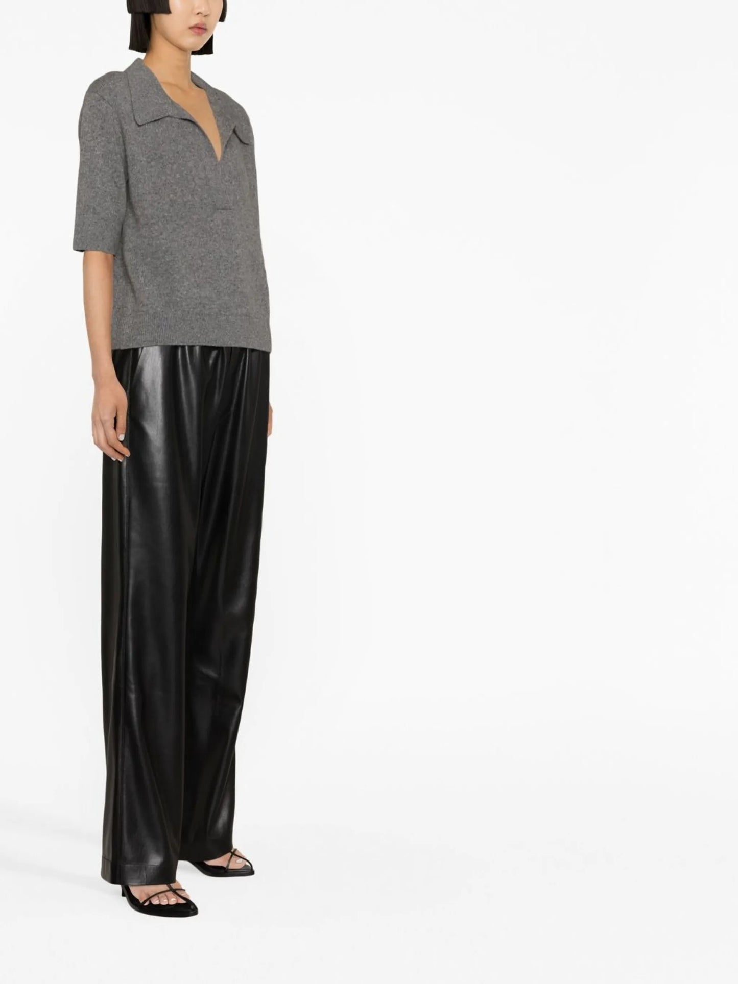 The Shrunken Jo knitted polo top