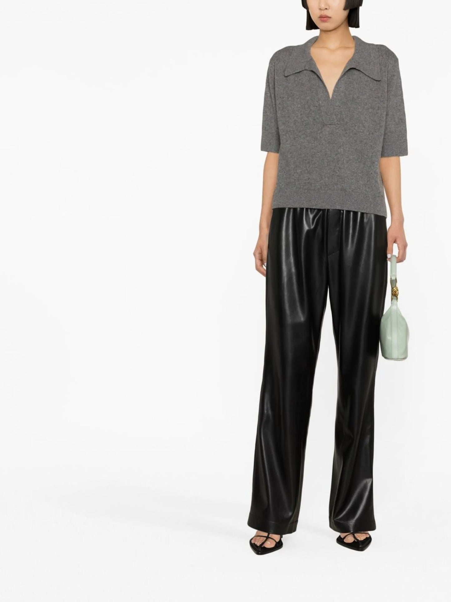 The Shrunken Jo knitted polo top