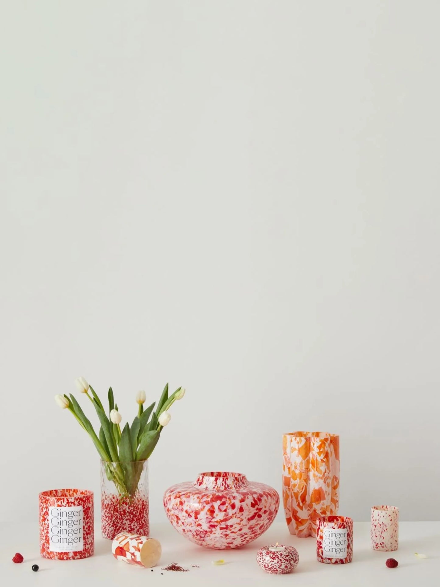 Macchia Murano glass set of two tumblers