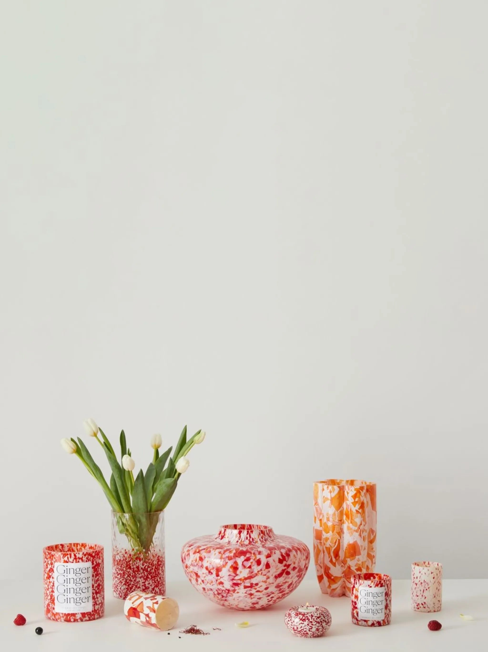 Macchia Murano glass set of two tumblers