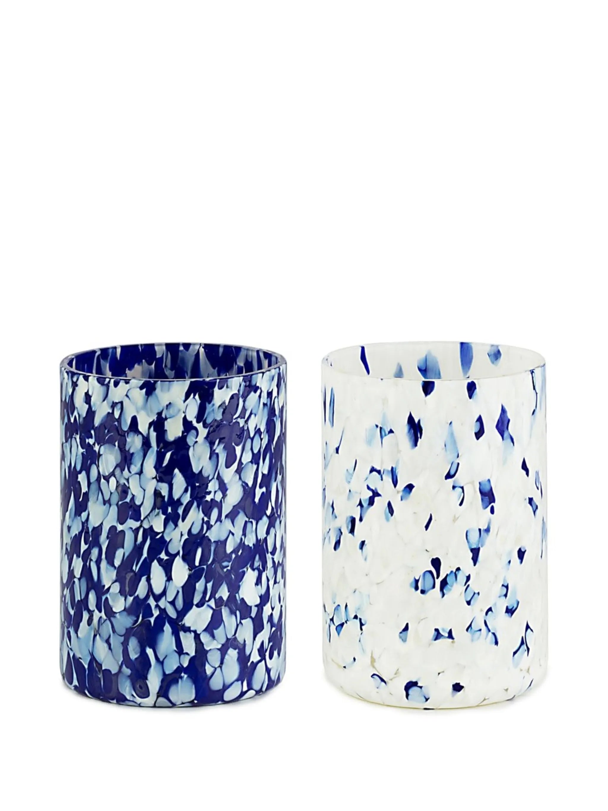 Macchia Murano glass set of two tumblers
