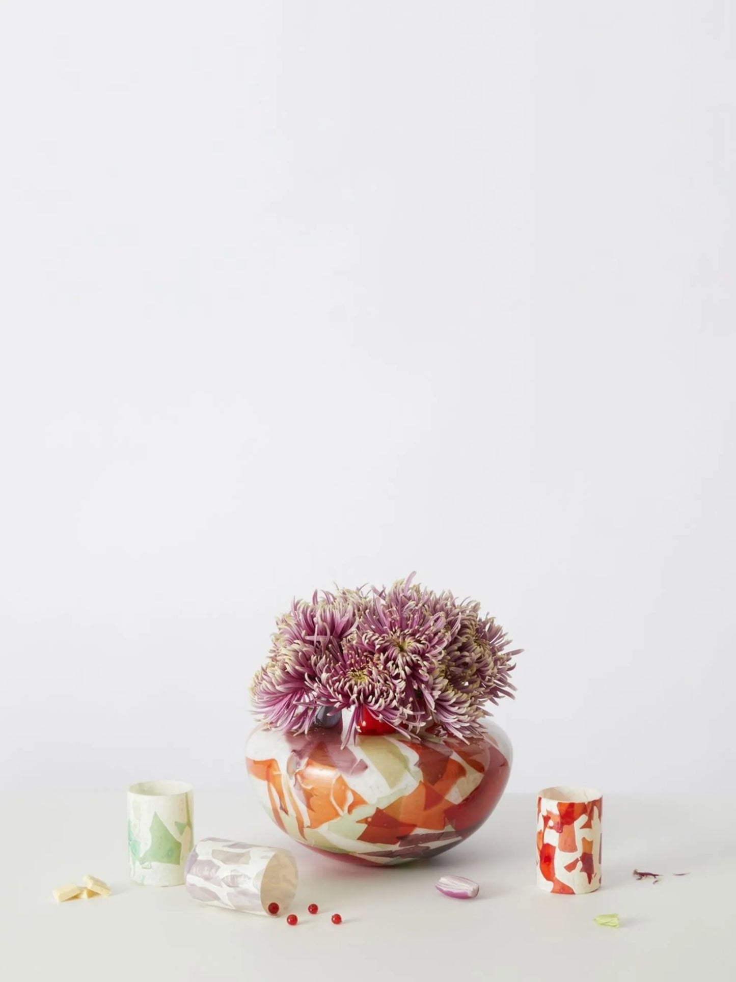 Nougat Spring Olla Murano glass vase
