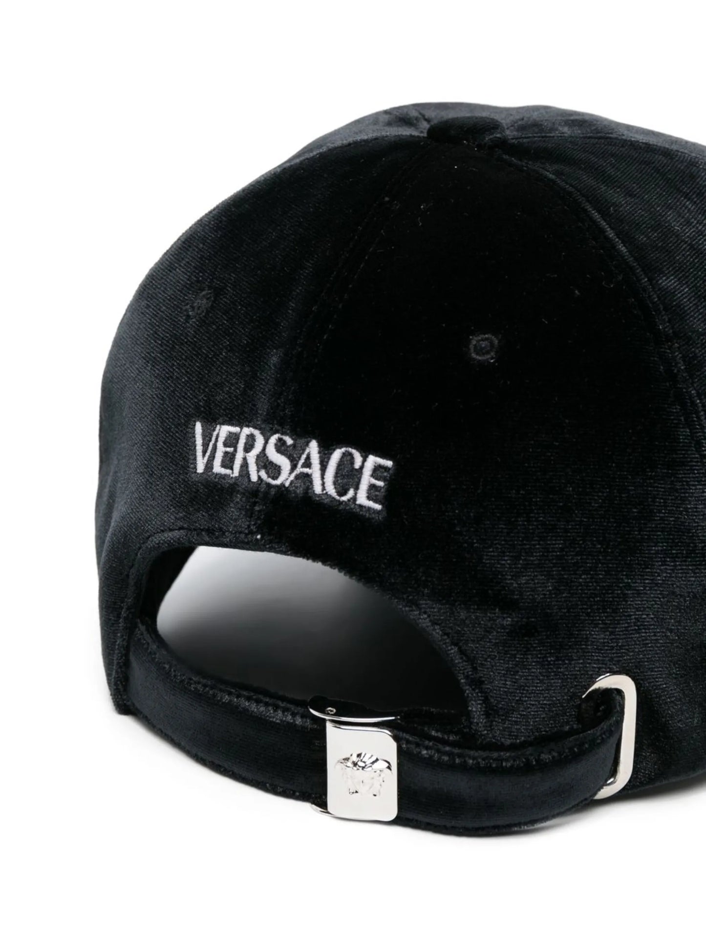 rhinestone logo velvet cap