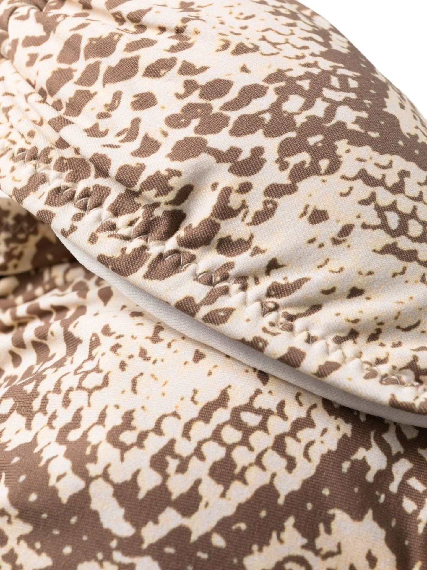 Cancun snakeskin-print bikini top