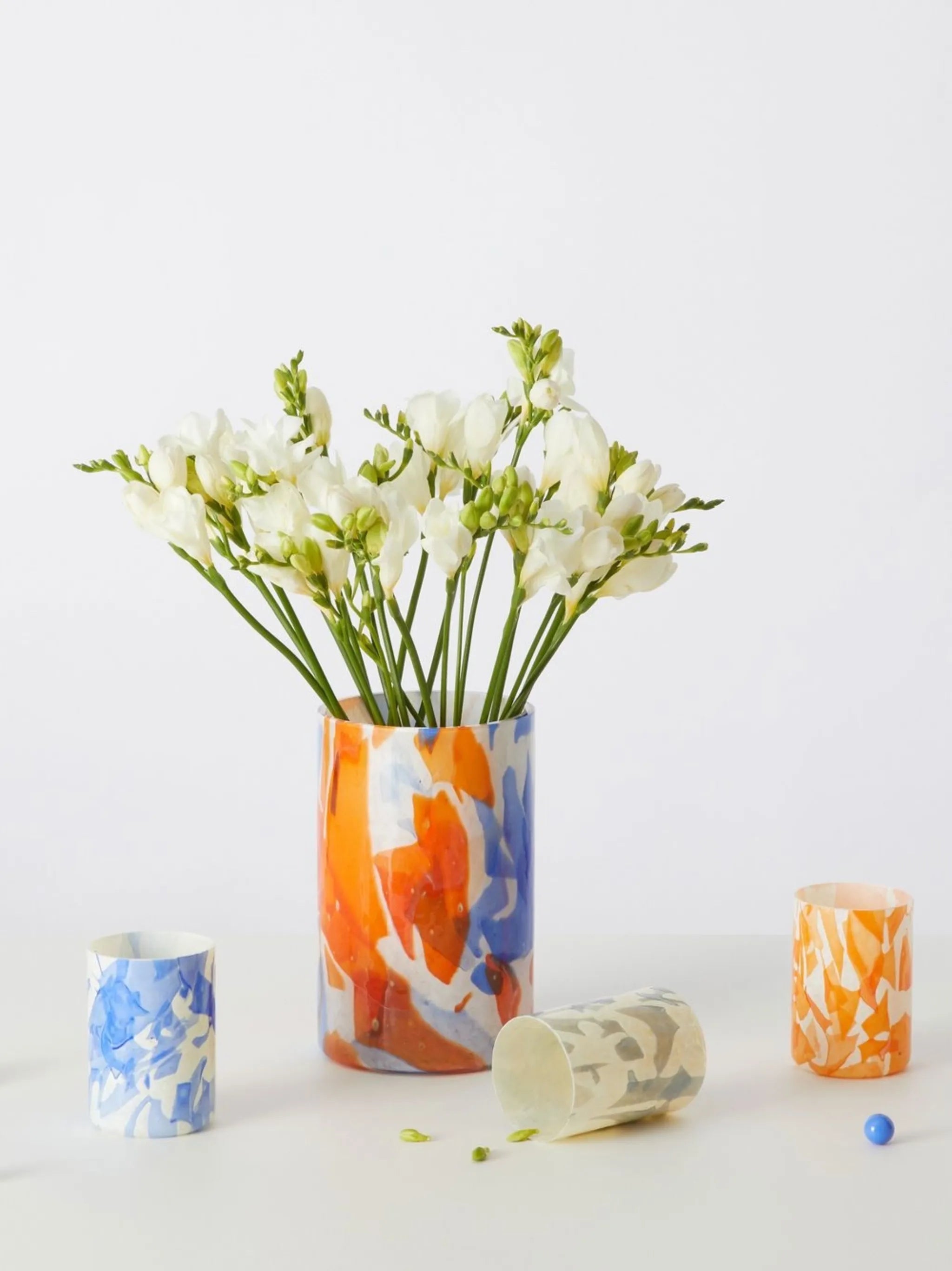 Nougat Murano glass tumblers (set of two)