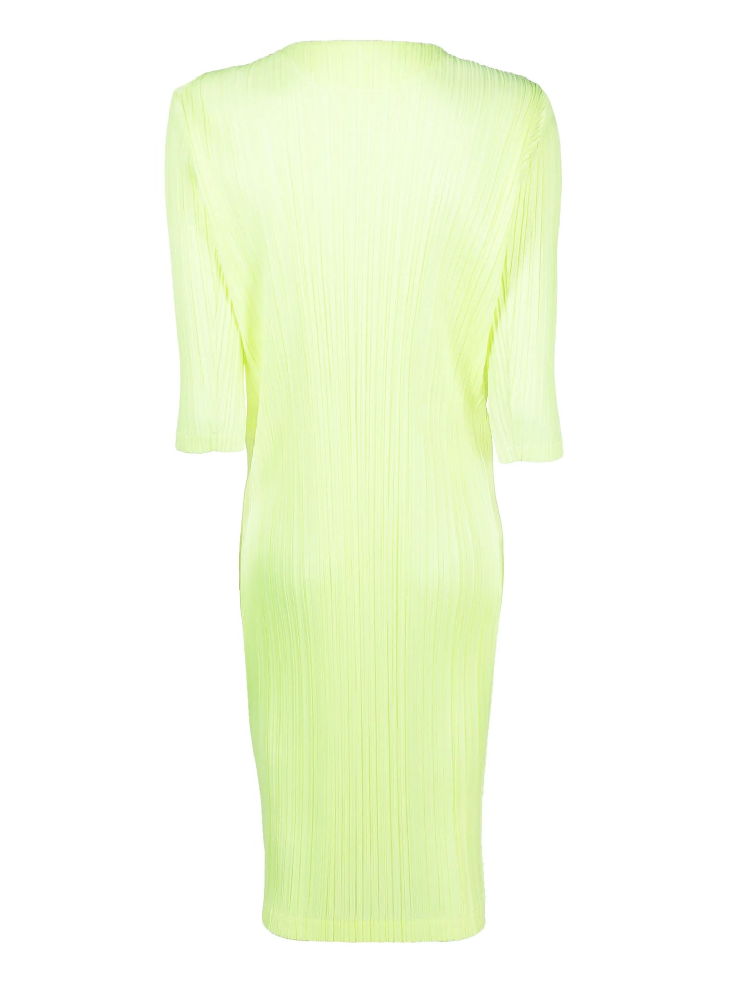 pleated midi dress