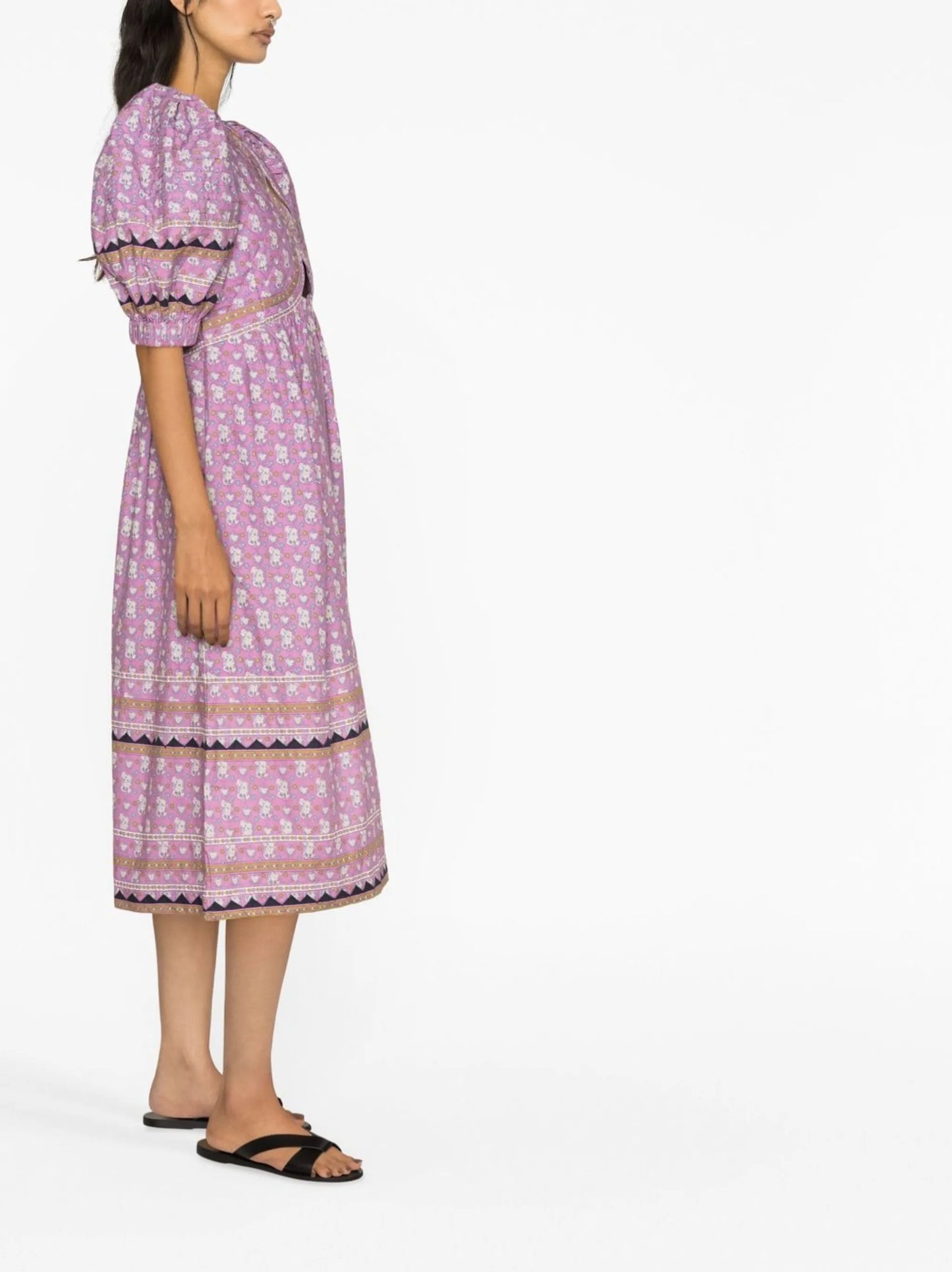 Perry patterned midi dress