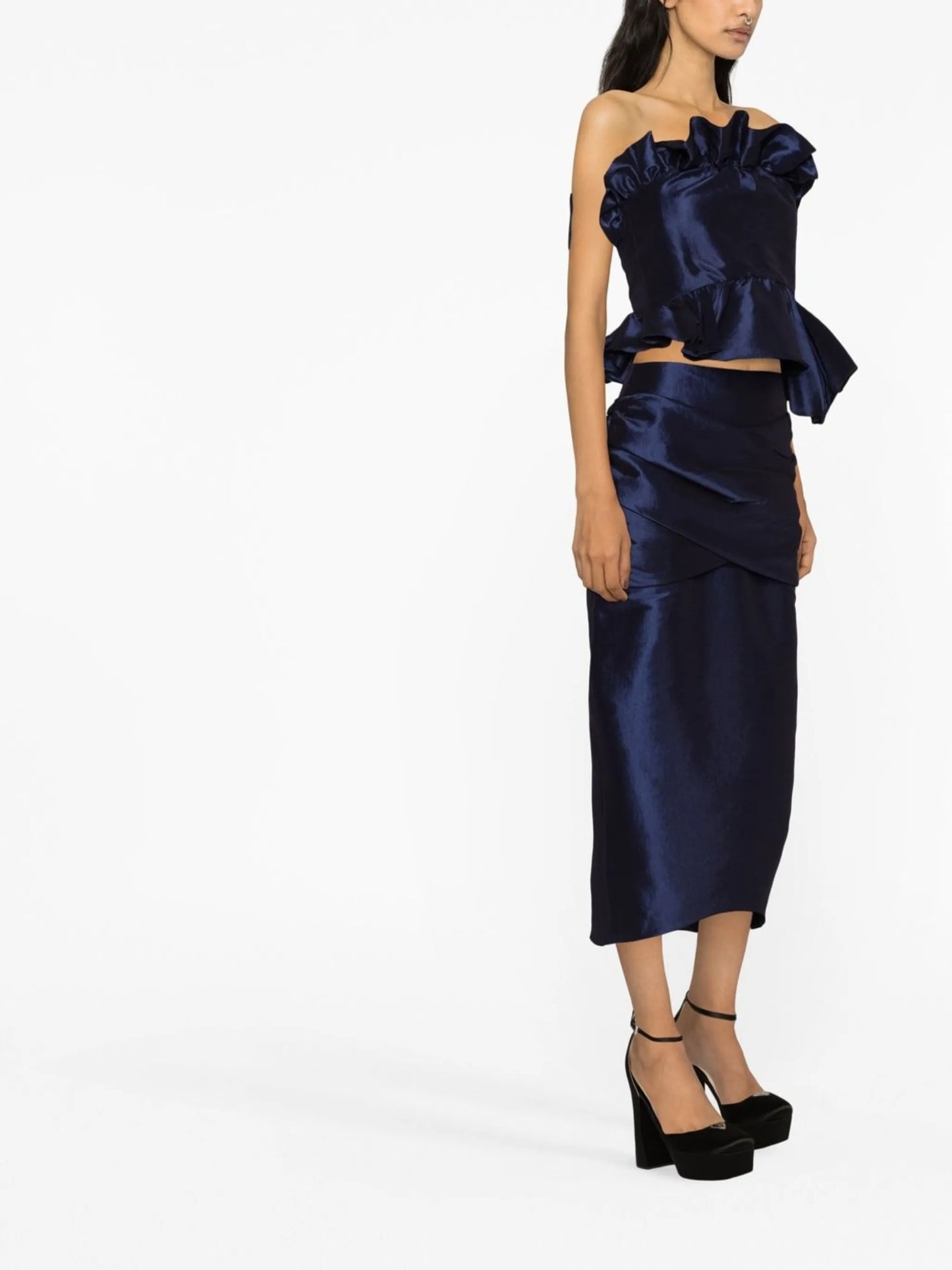 Colette taffeta pencil skirt