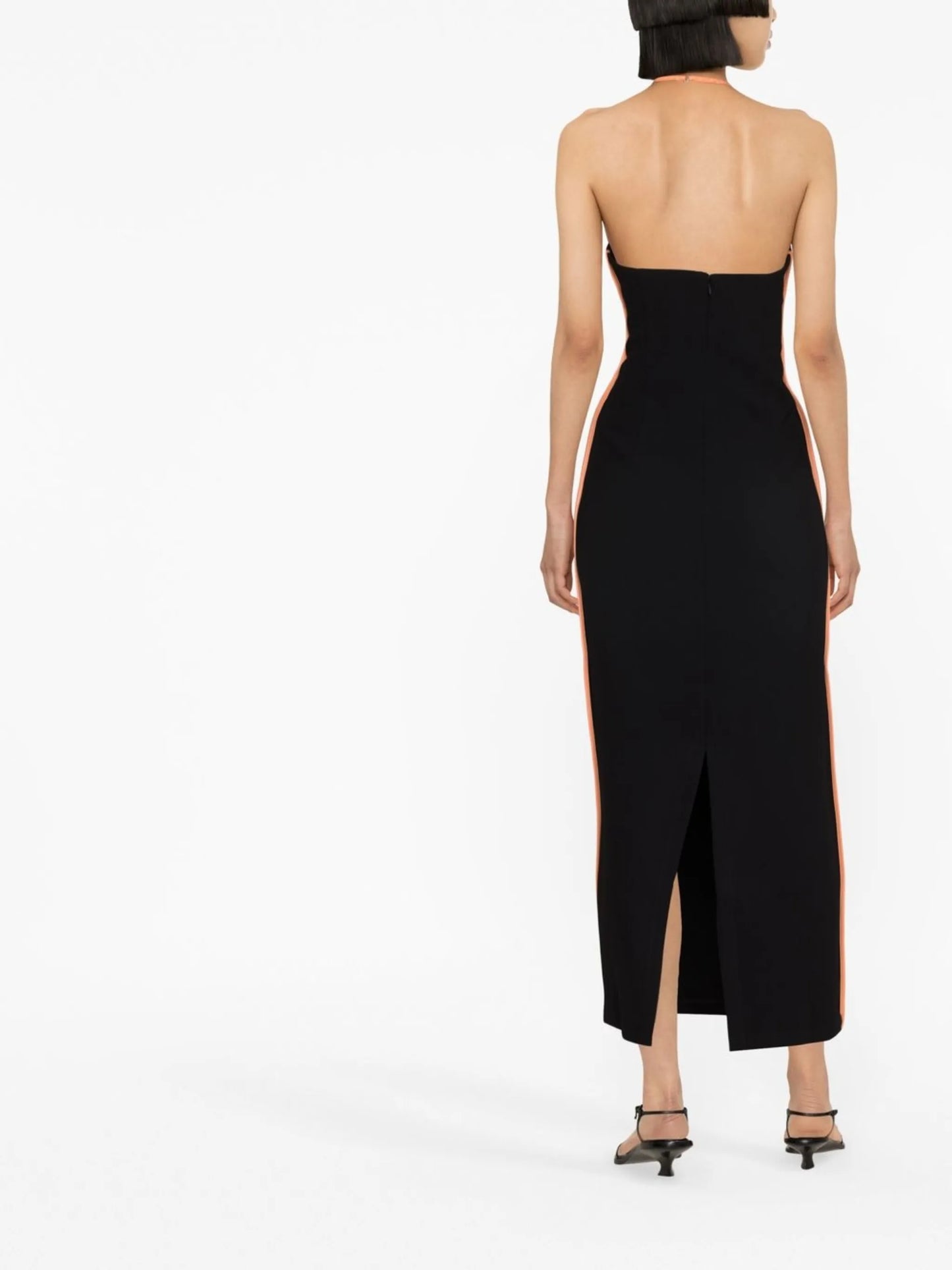 Nassia seam-detail halterneck midi dress