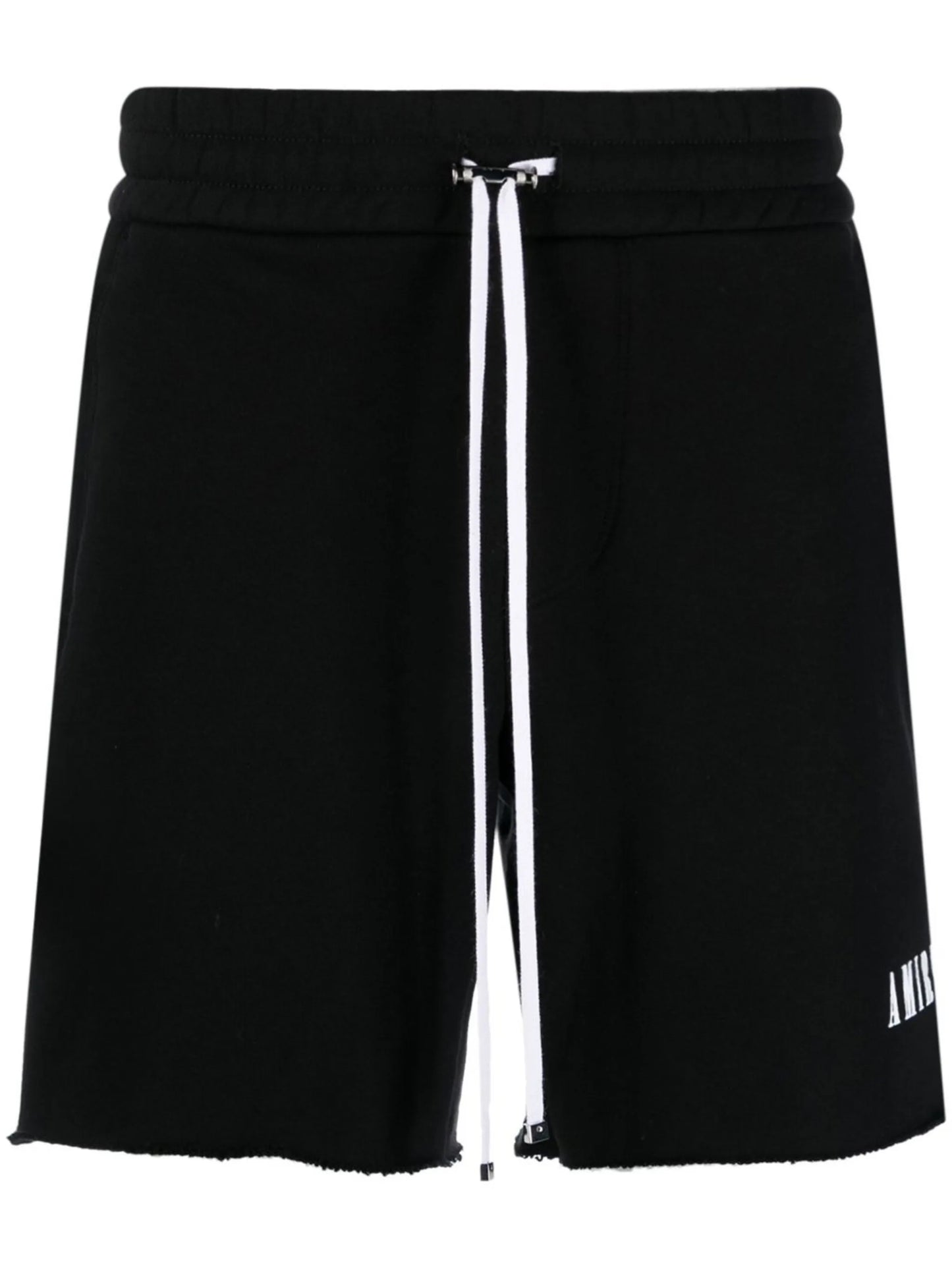 logo-print frayed shorts