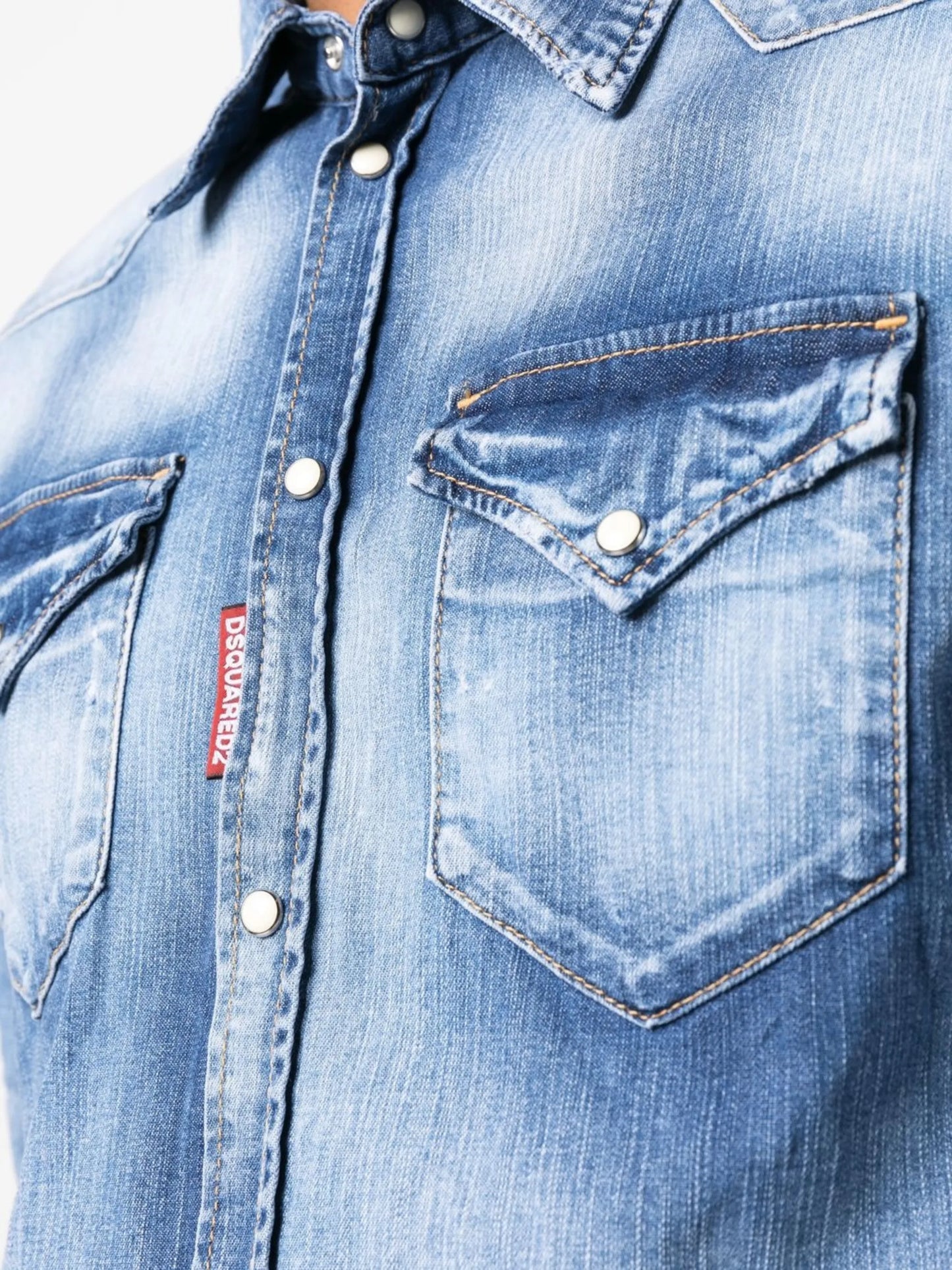 light wash long-sleeve shirt