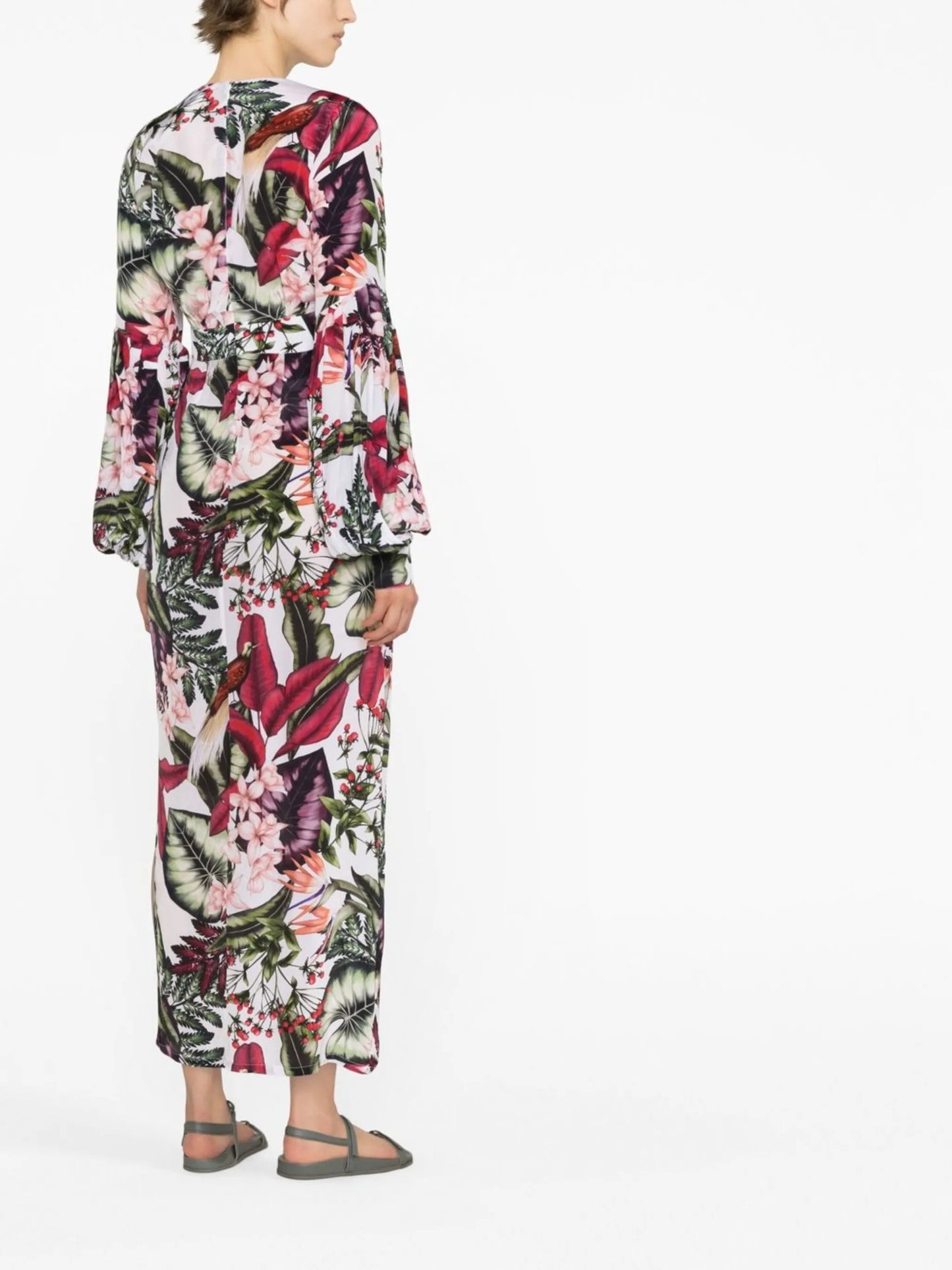printed midi dress