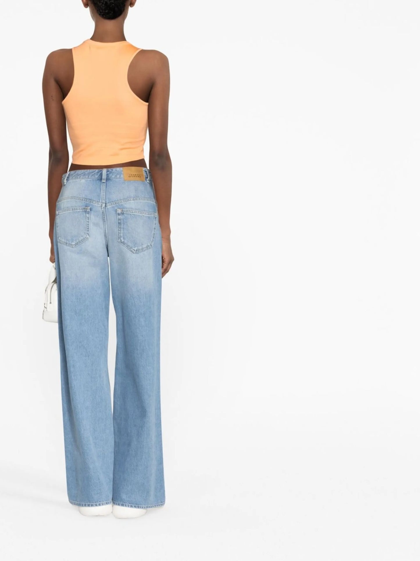 Rowing crew-neck sleeveless top