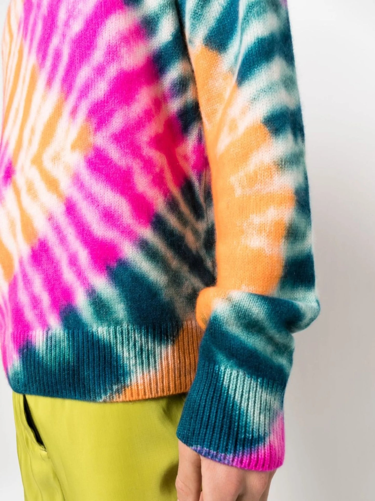 tie dye-pattern cashmere jumper