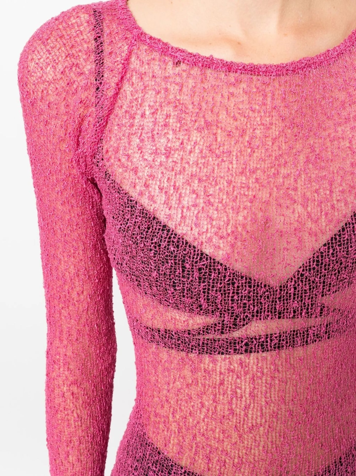 Andy sheer knitted mini dress