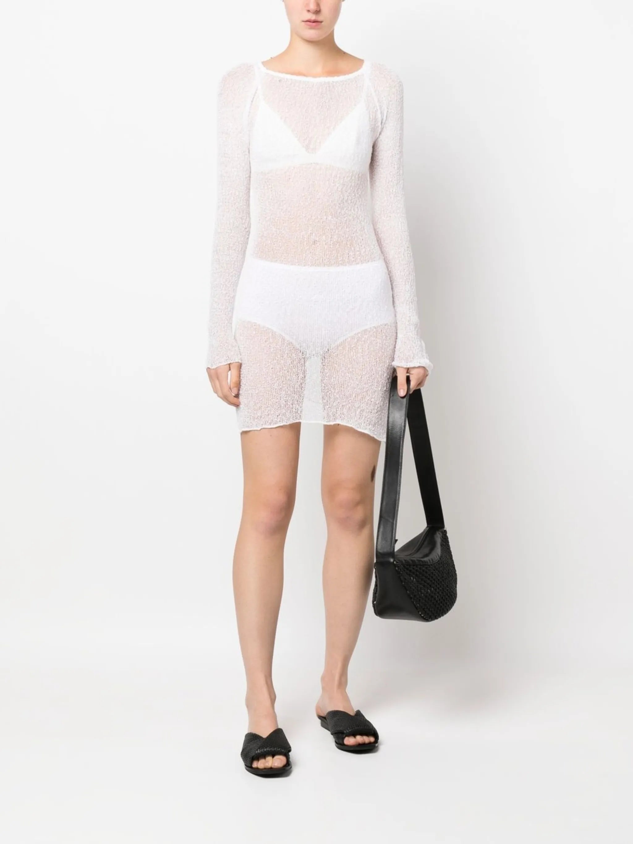 Andy open-knit mini dress