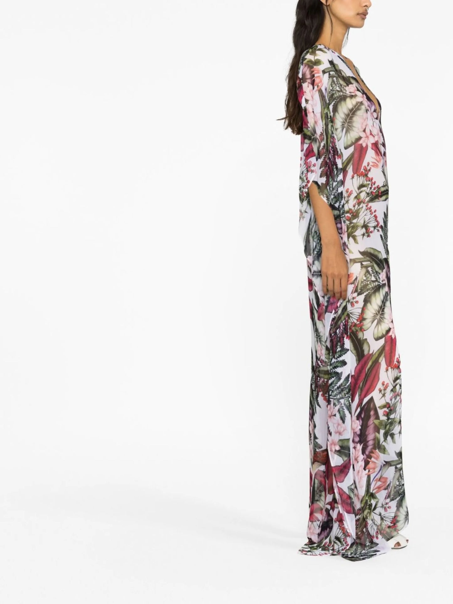 Rozanne Tropical-print maxi dress