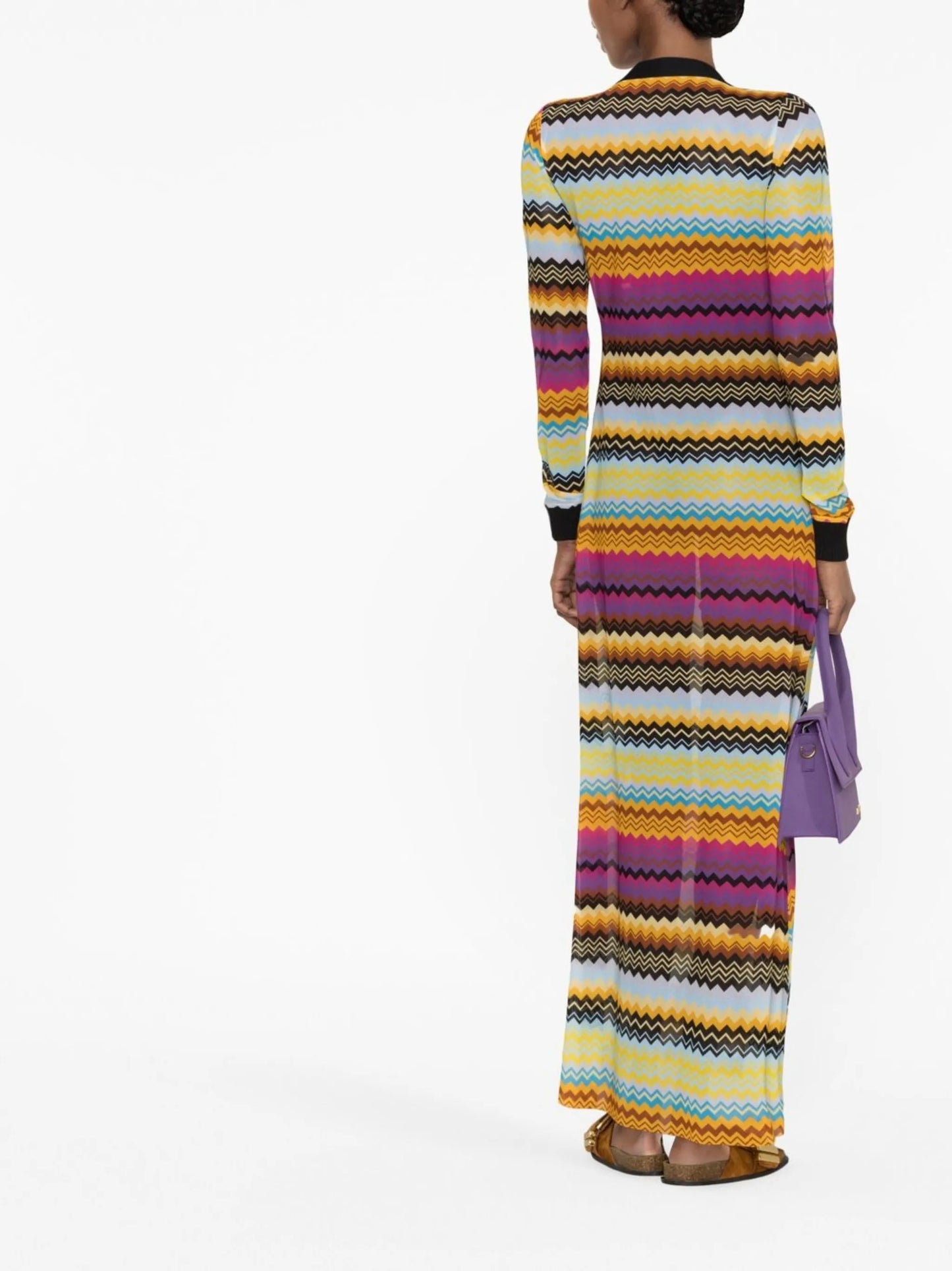 zig-zag knitted maxi dress