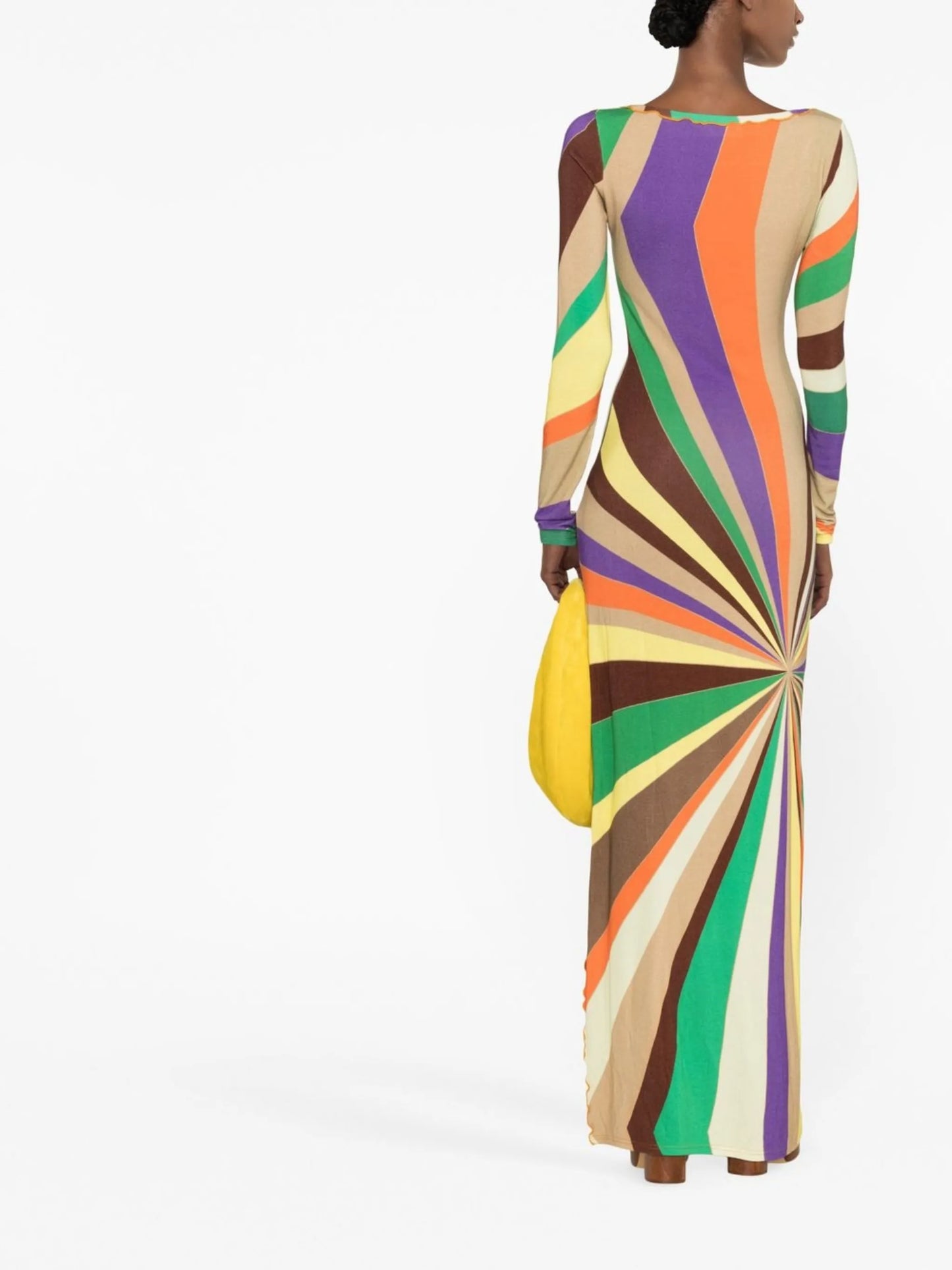 Brook fine-knit striped dress