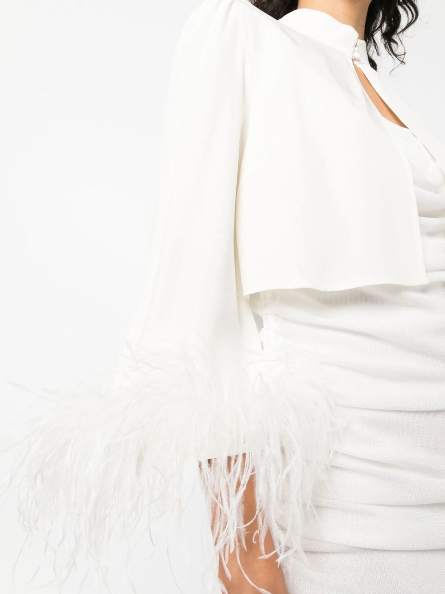 Addison feather-trim blouse