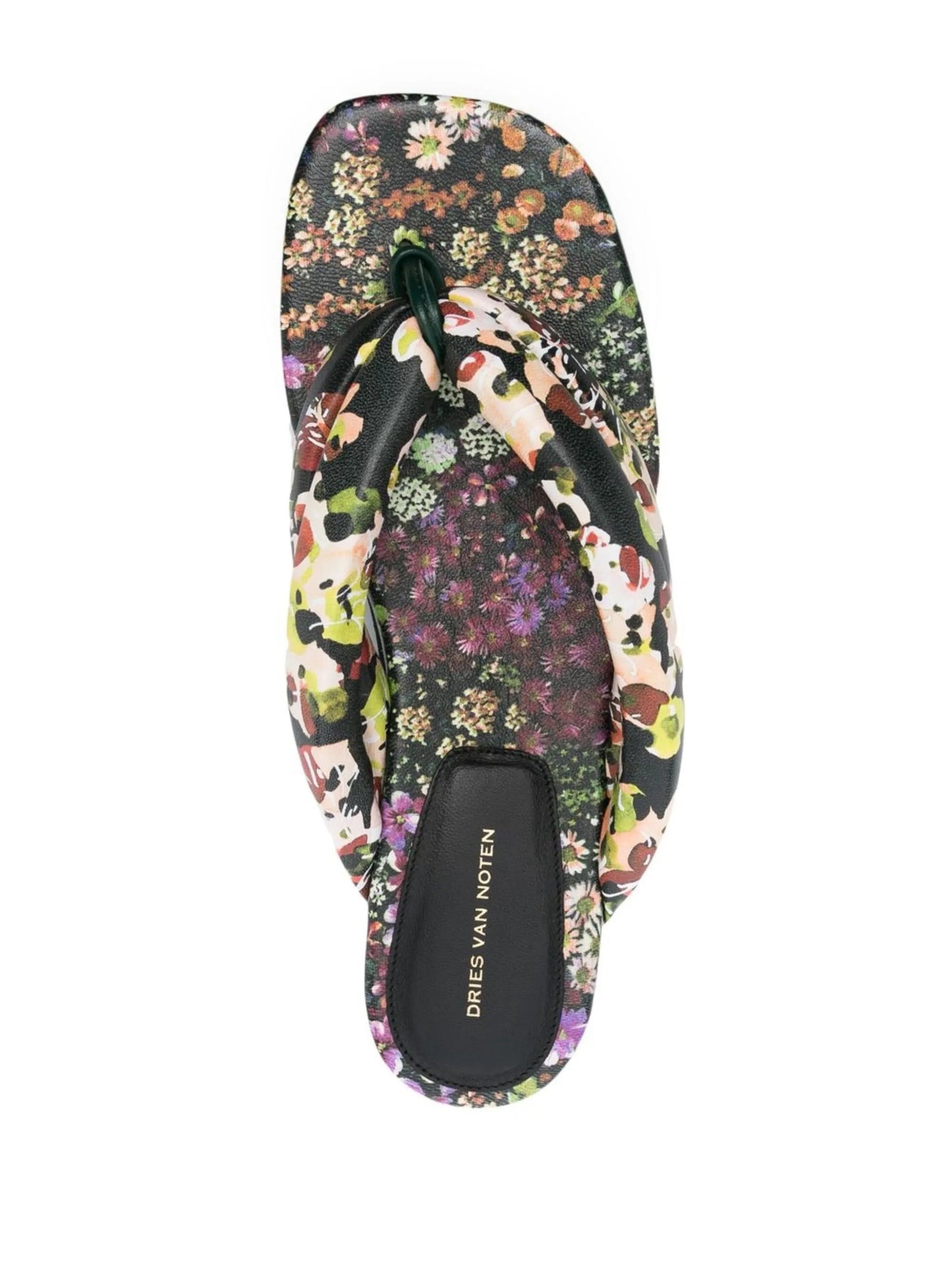 floral-print platform sandals