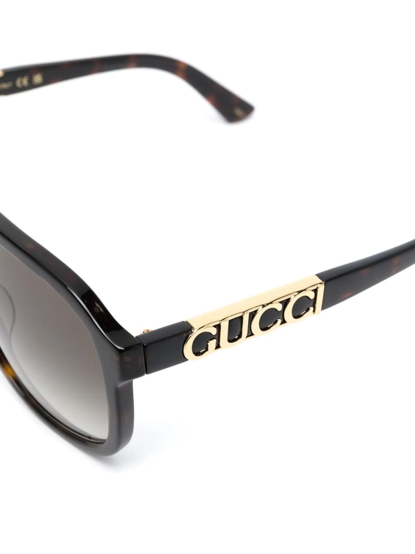 pilot-frame logo-plaque sunglasses