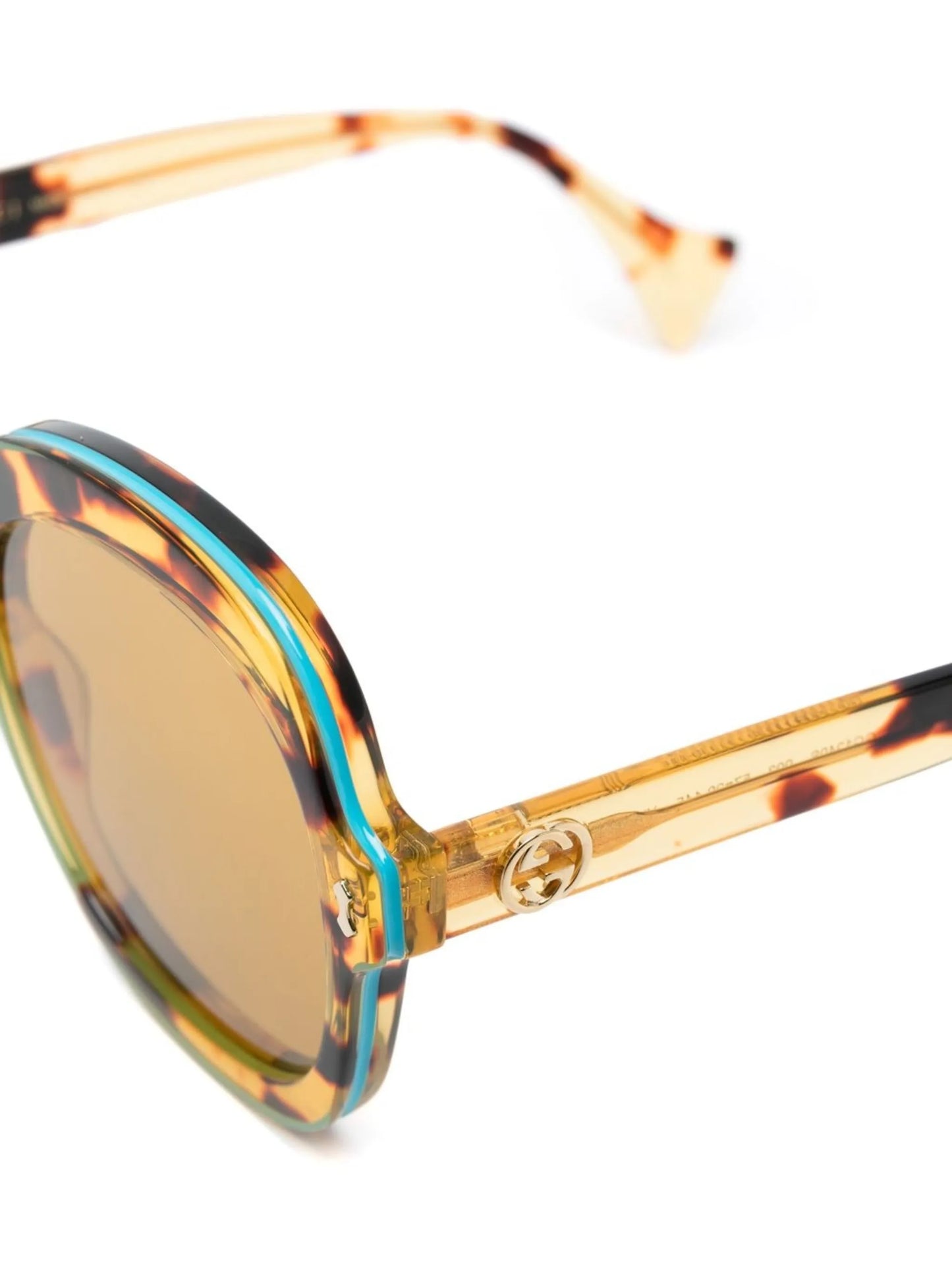 tortoiseshell-effect oversize-frame sunglasses