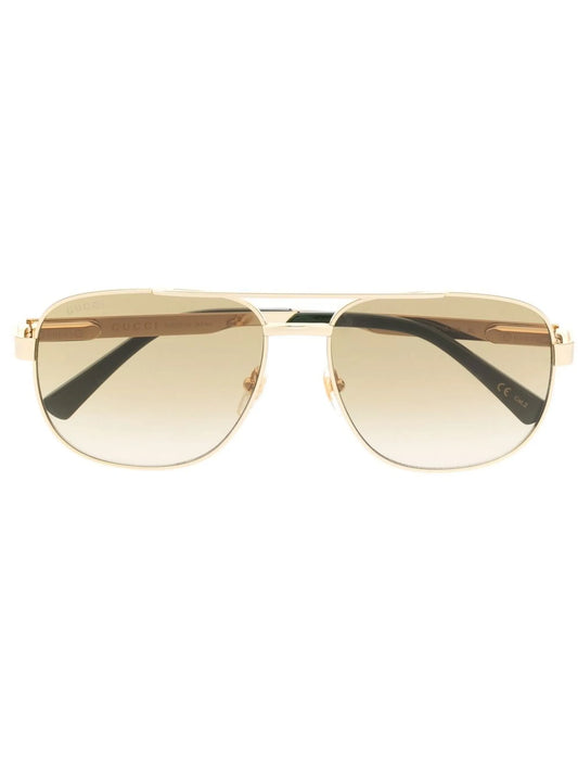 logo-engrave pilot-frame sunglasses