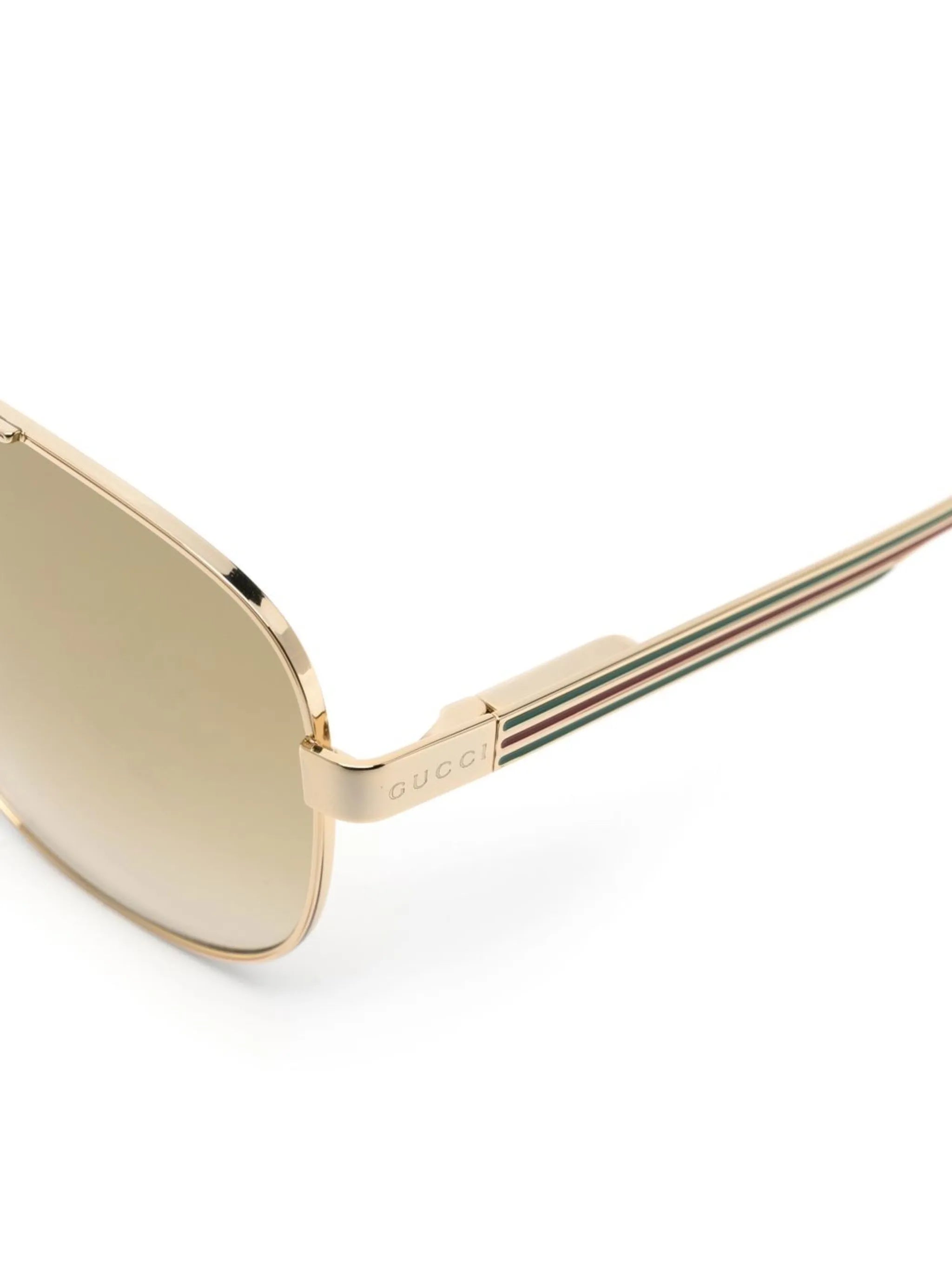logo-engrave pilot-frame sunglasses