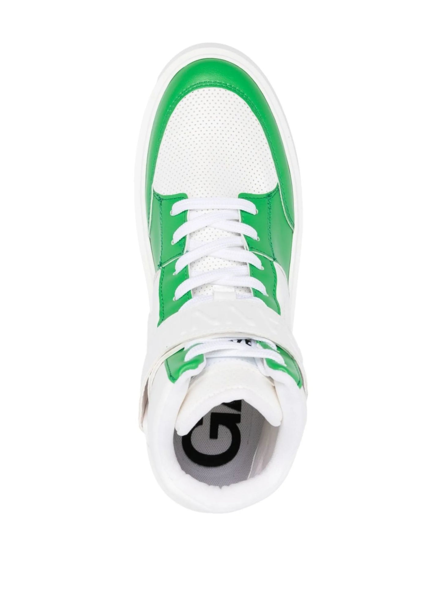 Sporty high-top leather sneakers