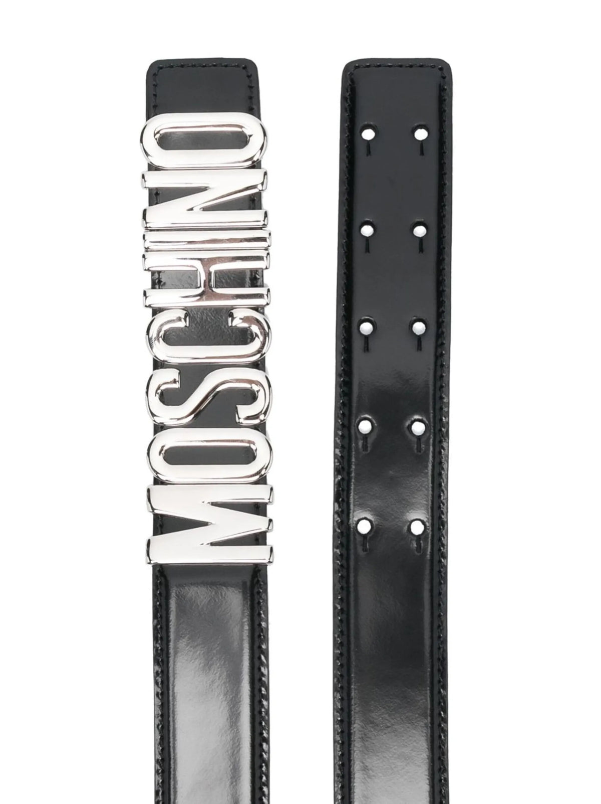 logo-lettering leather belt