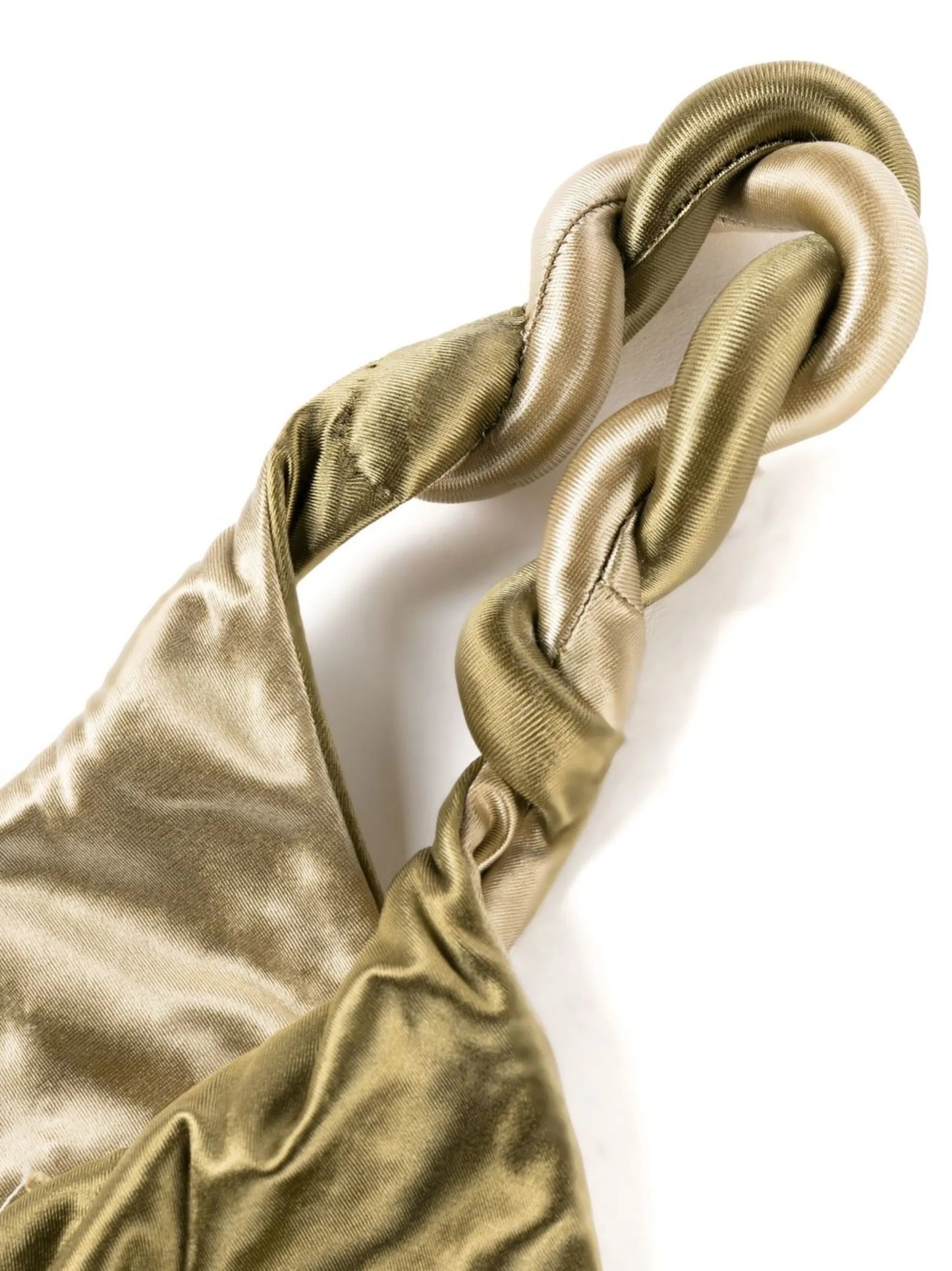 twist-detail satin-finish bikini bottoms