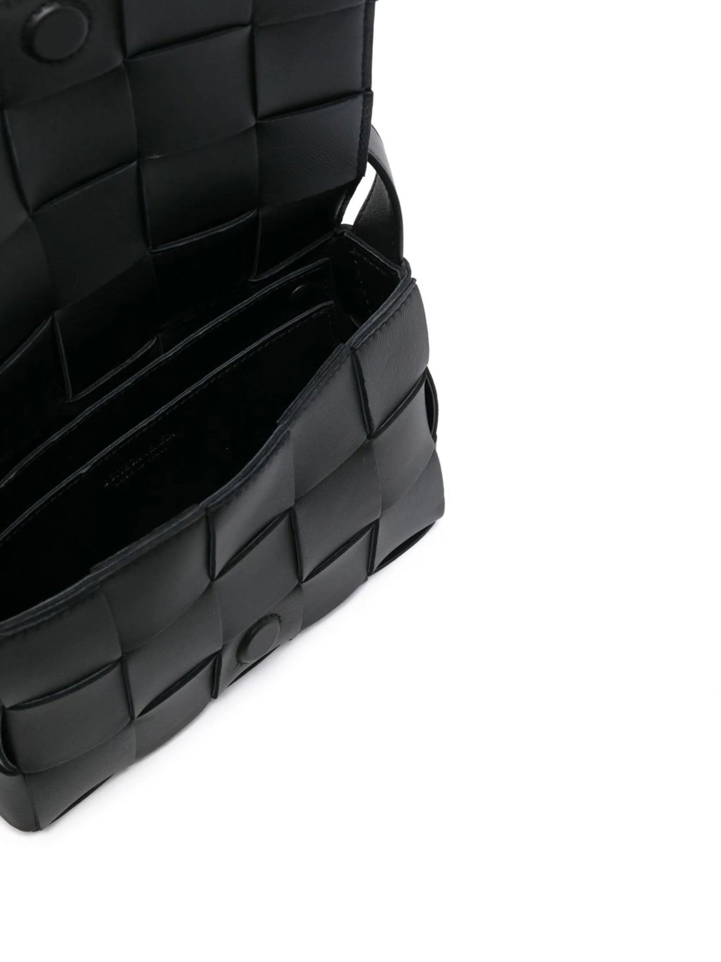 Cassette Intrecciato leather cross body bag