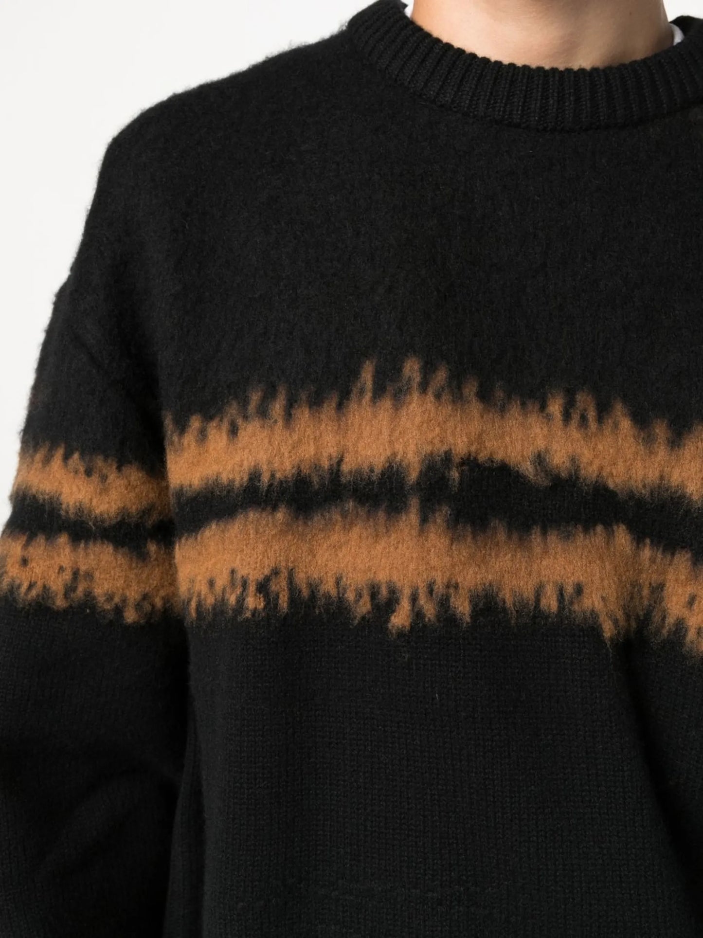 horizontal stripe cashmere jumper