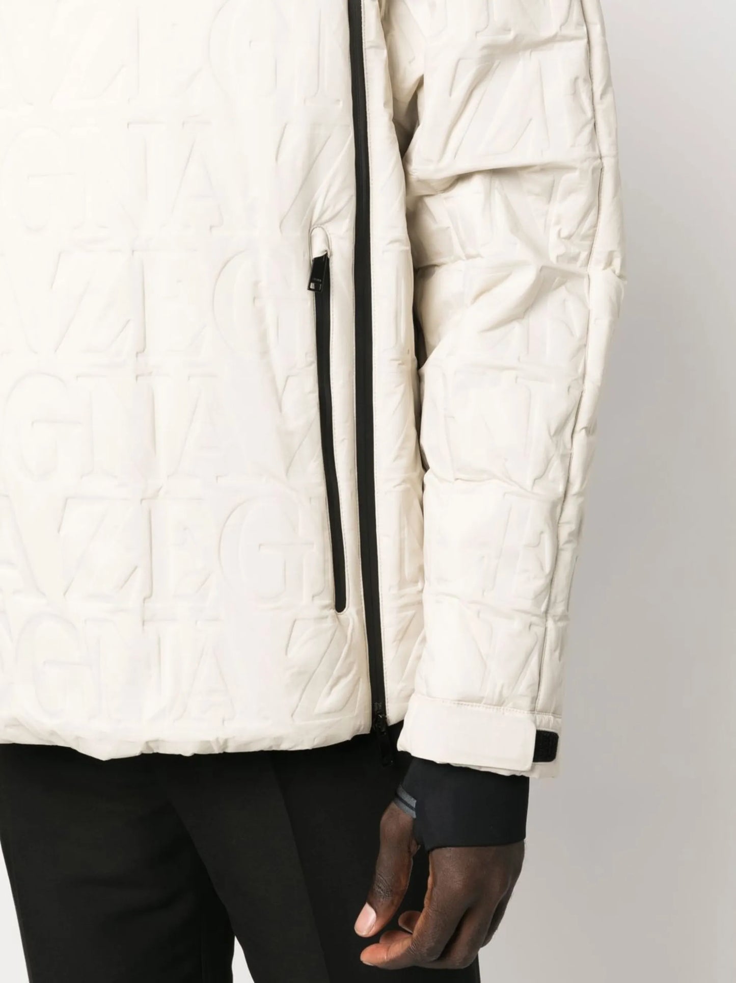monogram hooded jacket