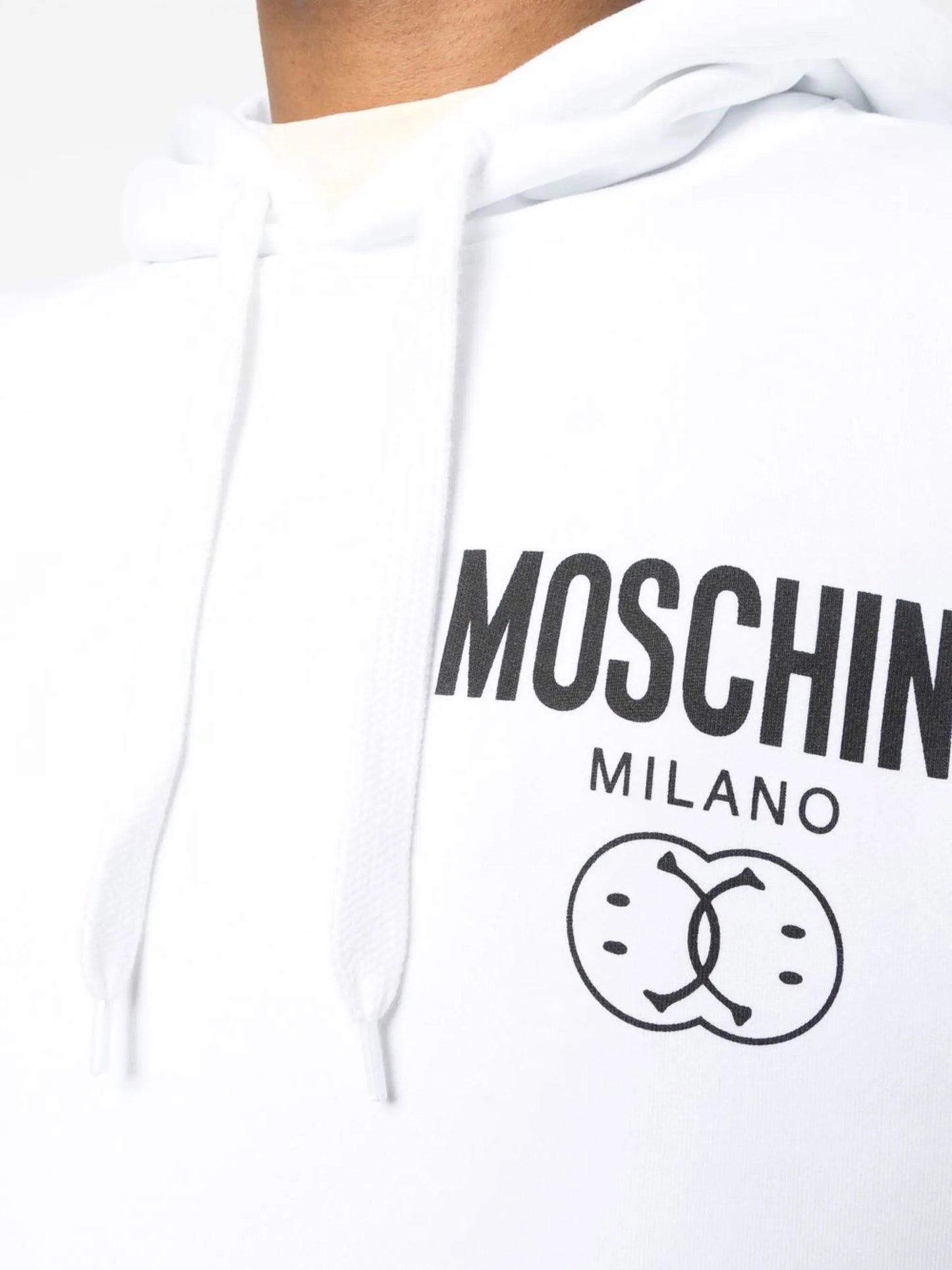 smile logo-print cotton hoodie